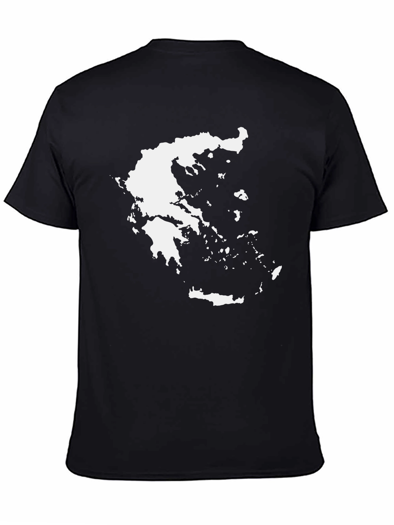 Greece Map T-Shirt - Stylish Black Tee