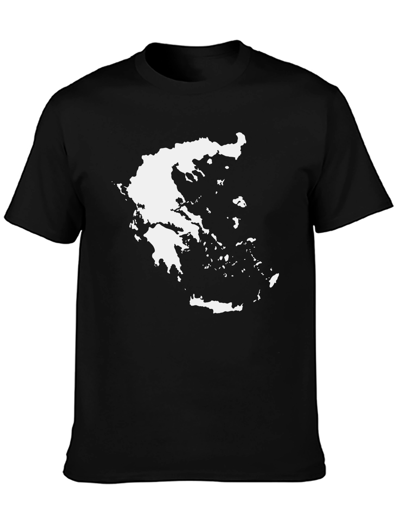 Greece Map T-Shirt - Stylish Black Tee