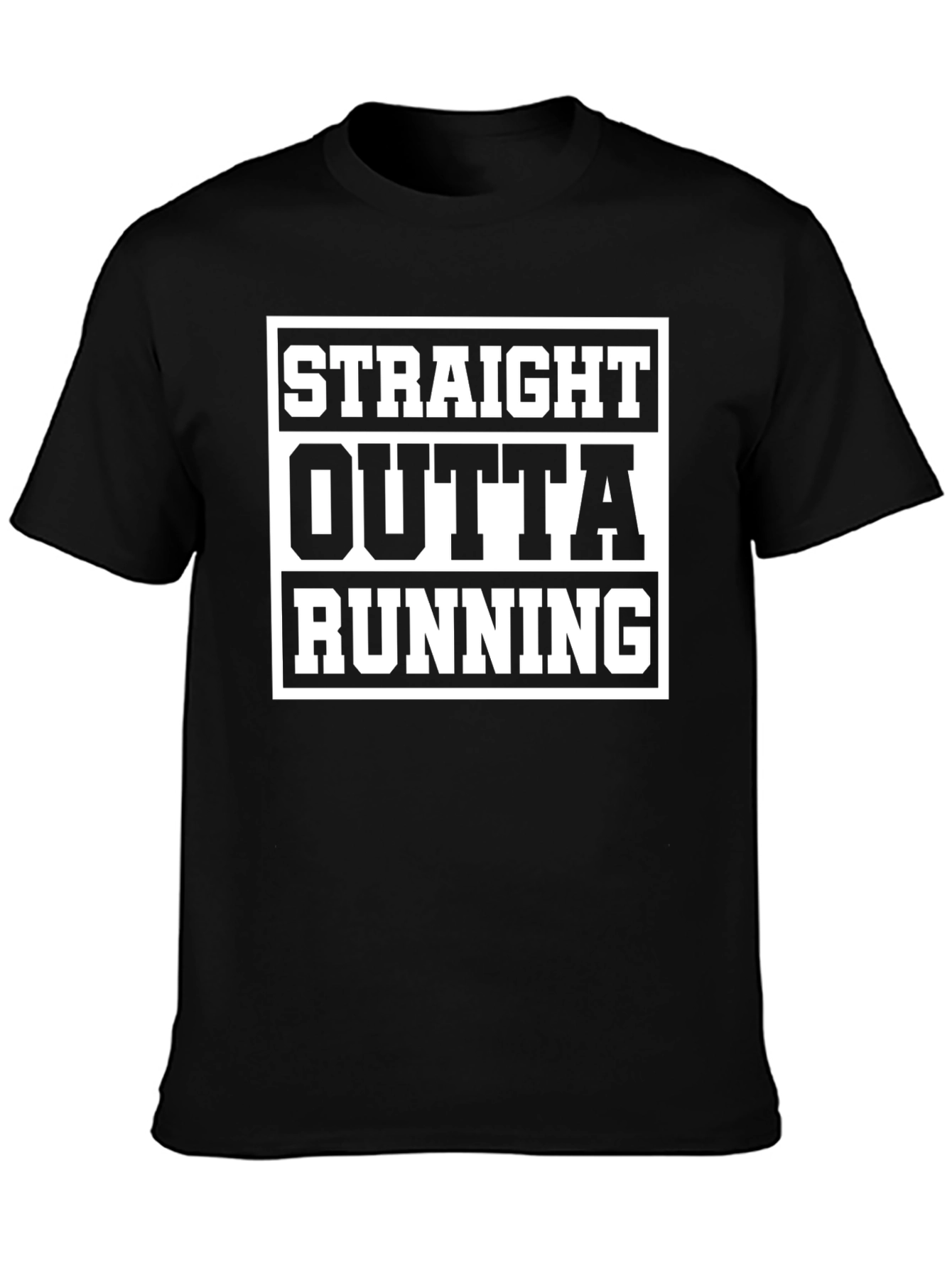 Straight Outta Running T-Shirt - Black