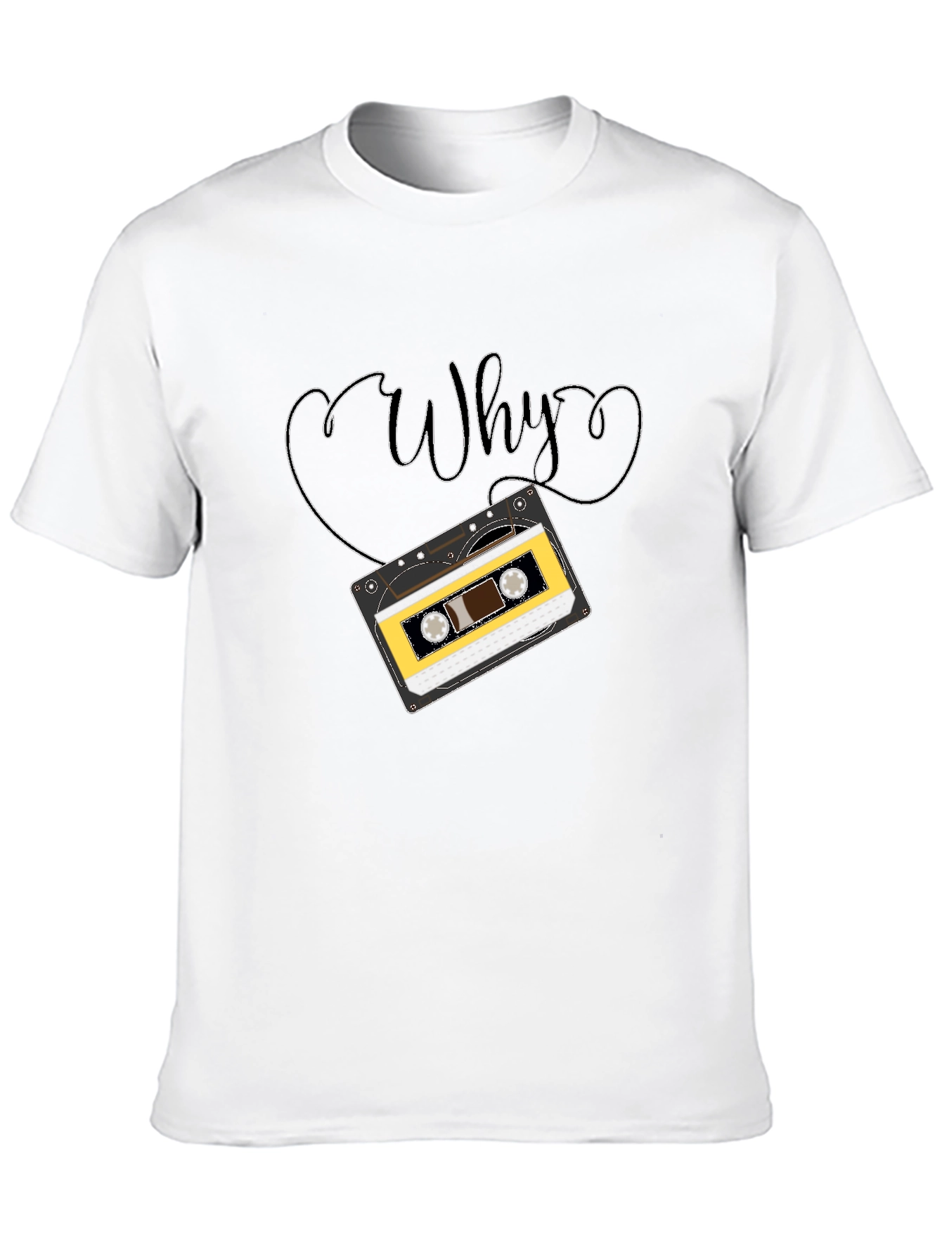Retro Cassette Tape Why Graphic T-Shirt
