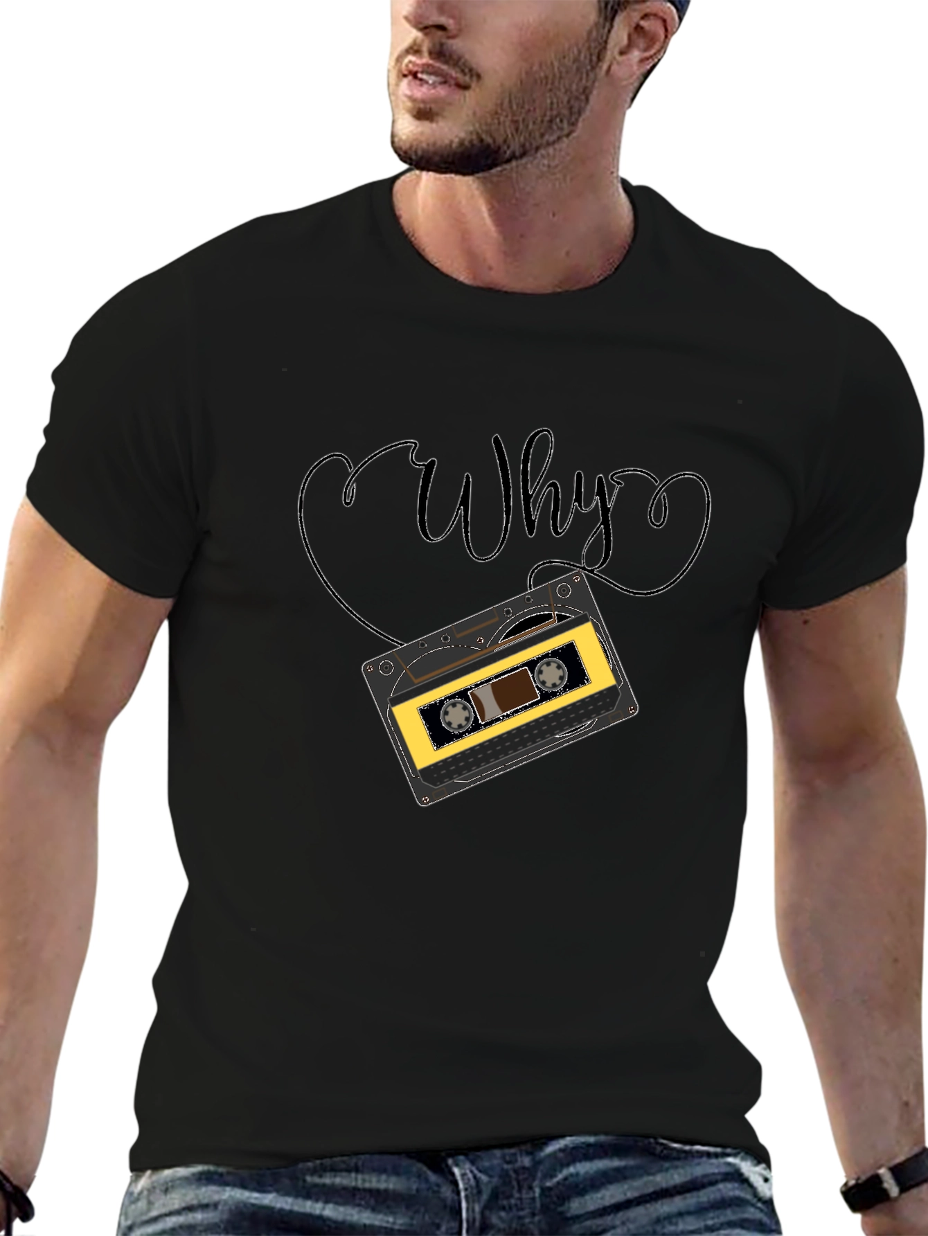 Retro Cassette Tape Why Graphic T-Shirt
