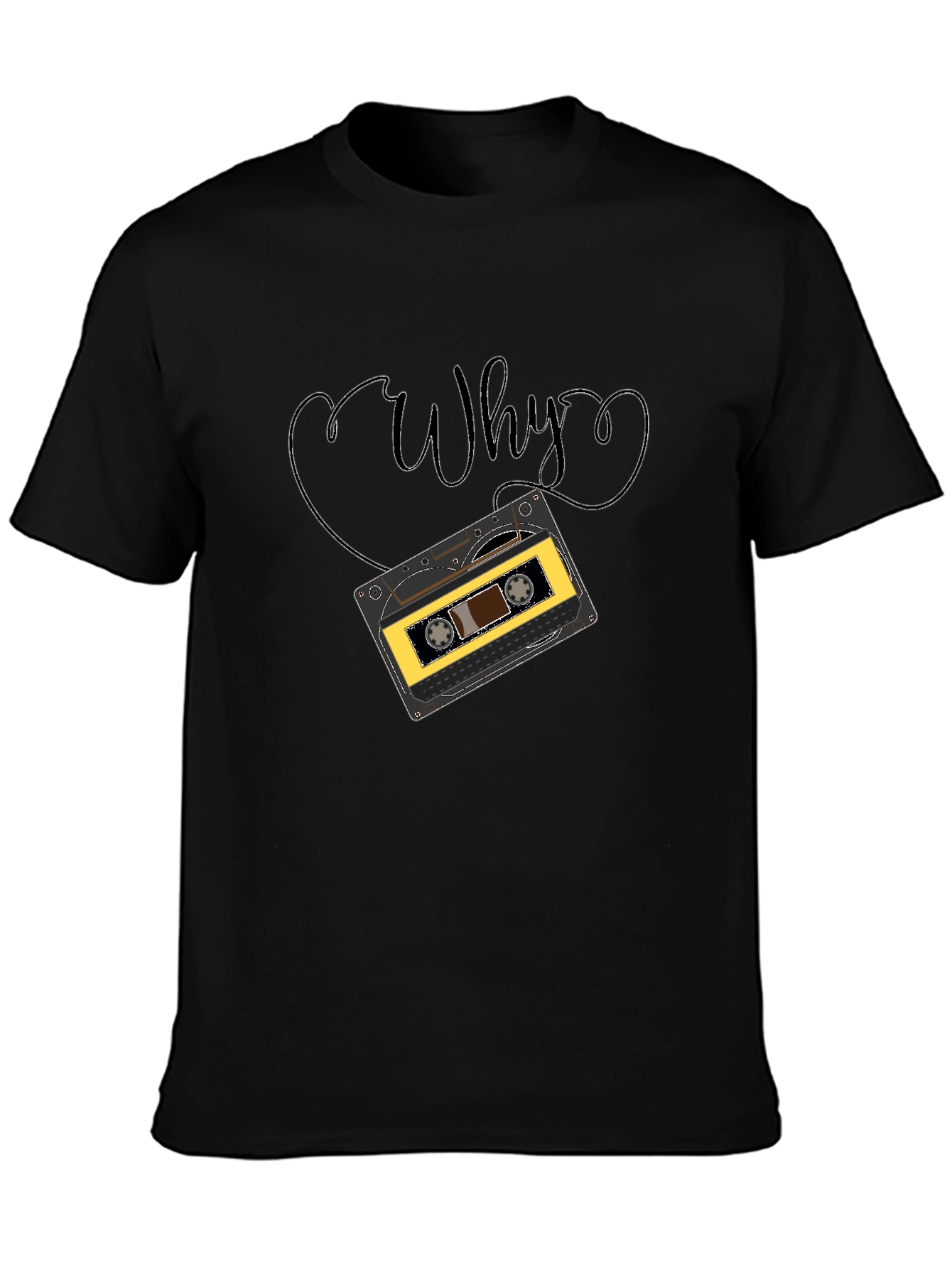 Retro Cassette Tape Why Graphic T-Shirt
