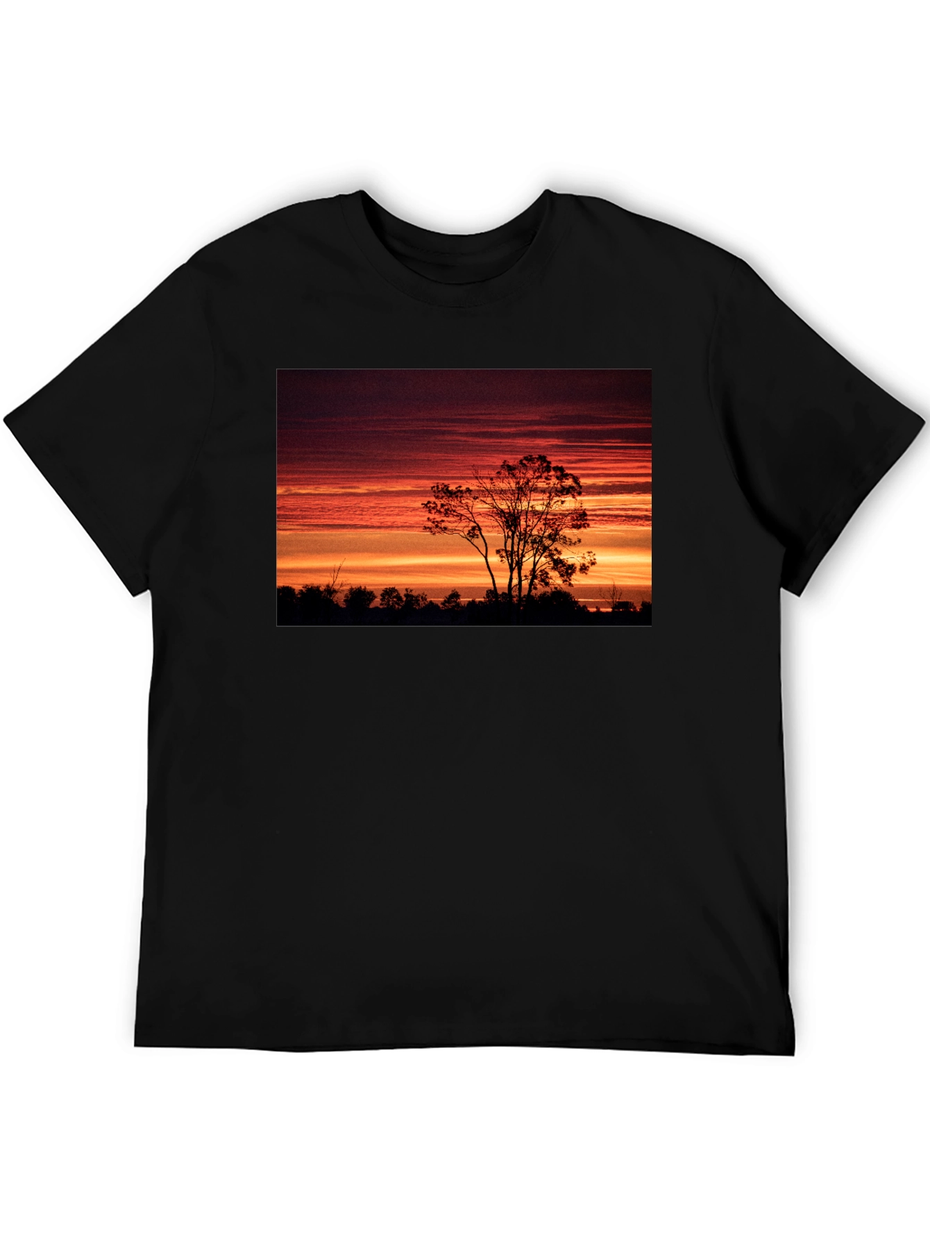 Sunset Silhouette T-Shirt - Nature Inspired Graphic Tee
