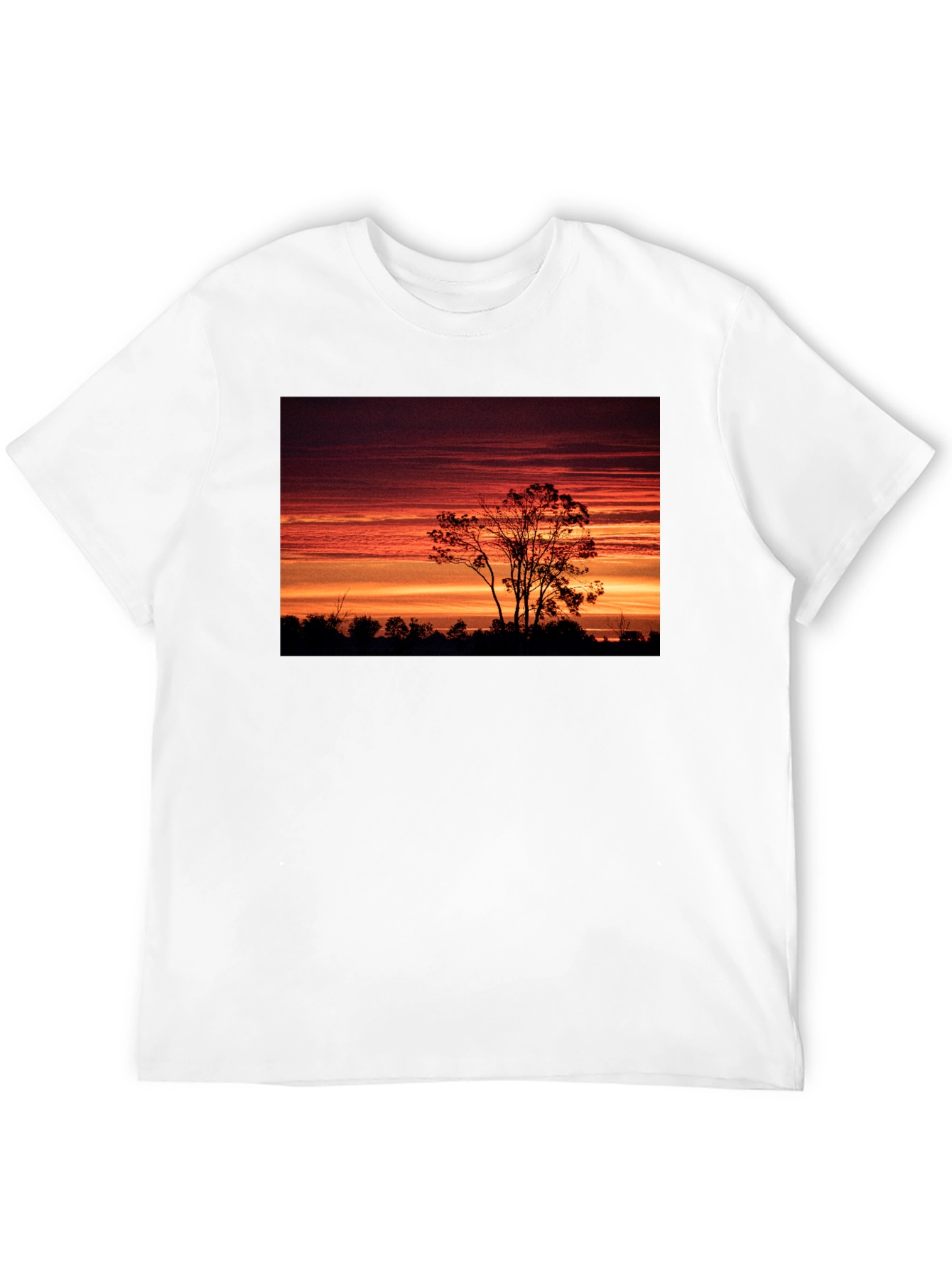 Sunset Silhouette T-Shirt - Nature Inspired Graphic Tee