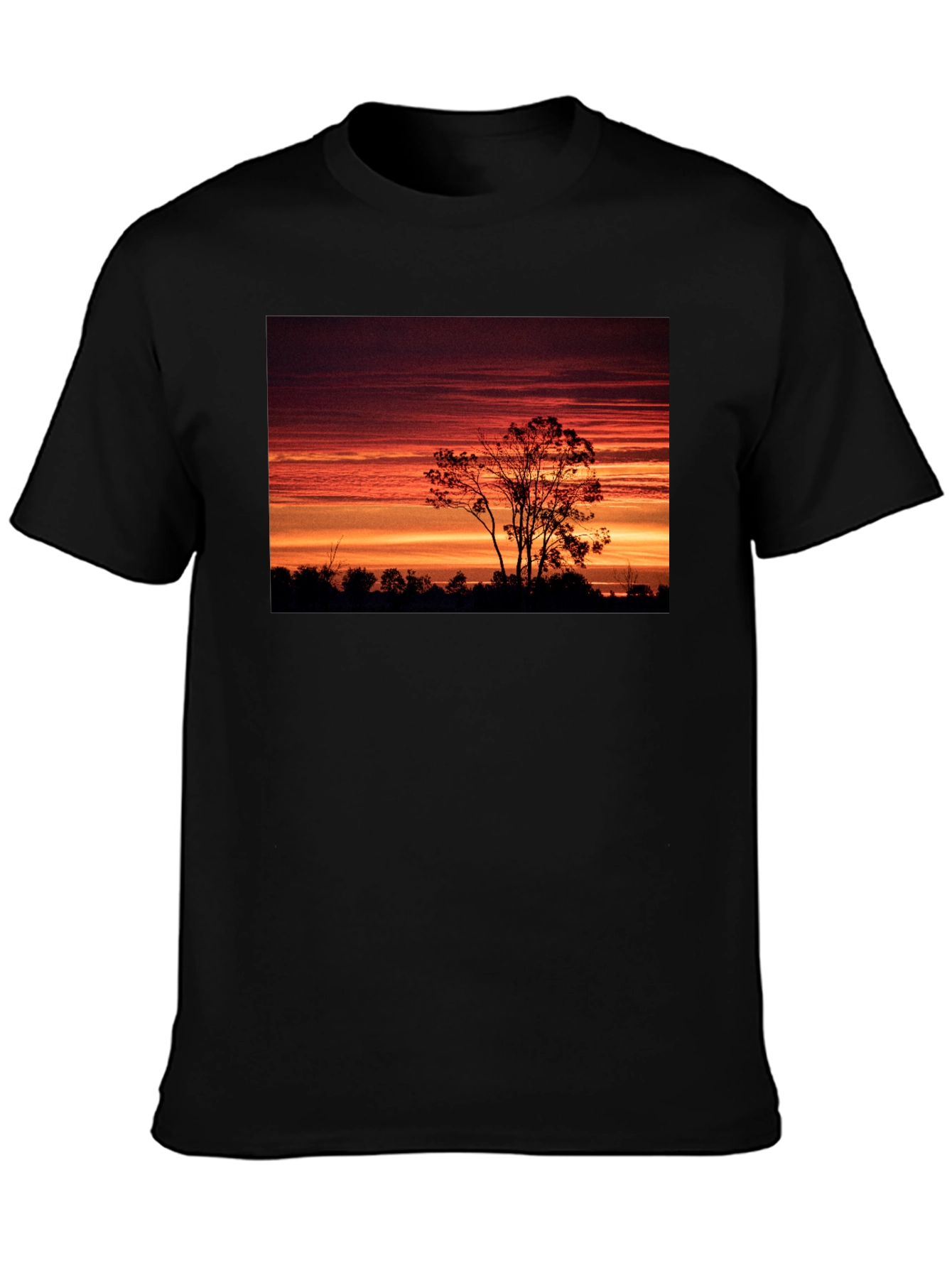 Sunset Silhouette T-Shirt - Nature Inspired Graphic Tee