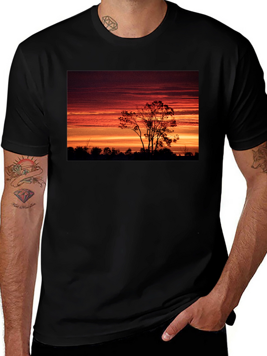 Sunset Silhouette T-Shirt - Nature Inspired Graphic Tee