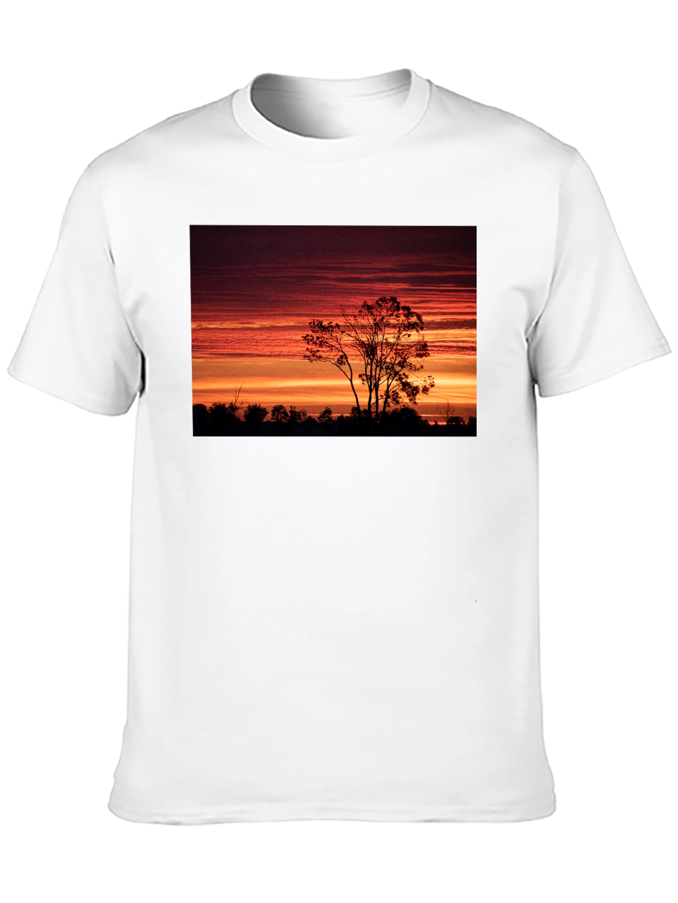 Sunset Silhouette T-Shirt - Nature Inspired Graphic Tee