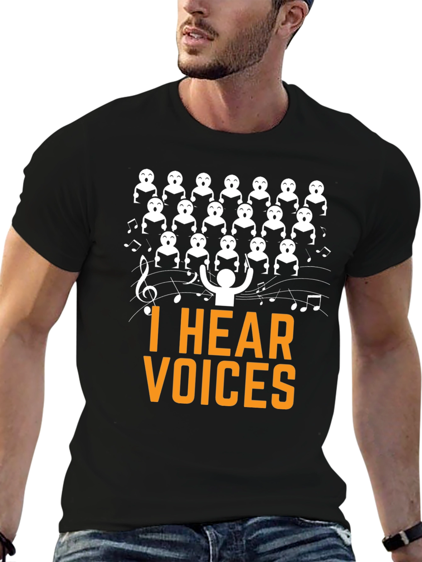 I Hear Voices Choir T-Shirt - Funny Music Tee
