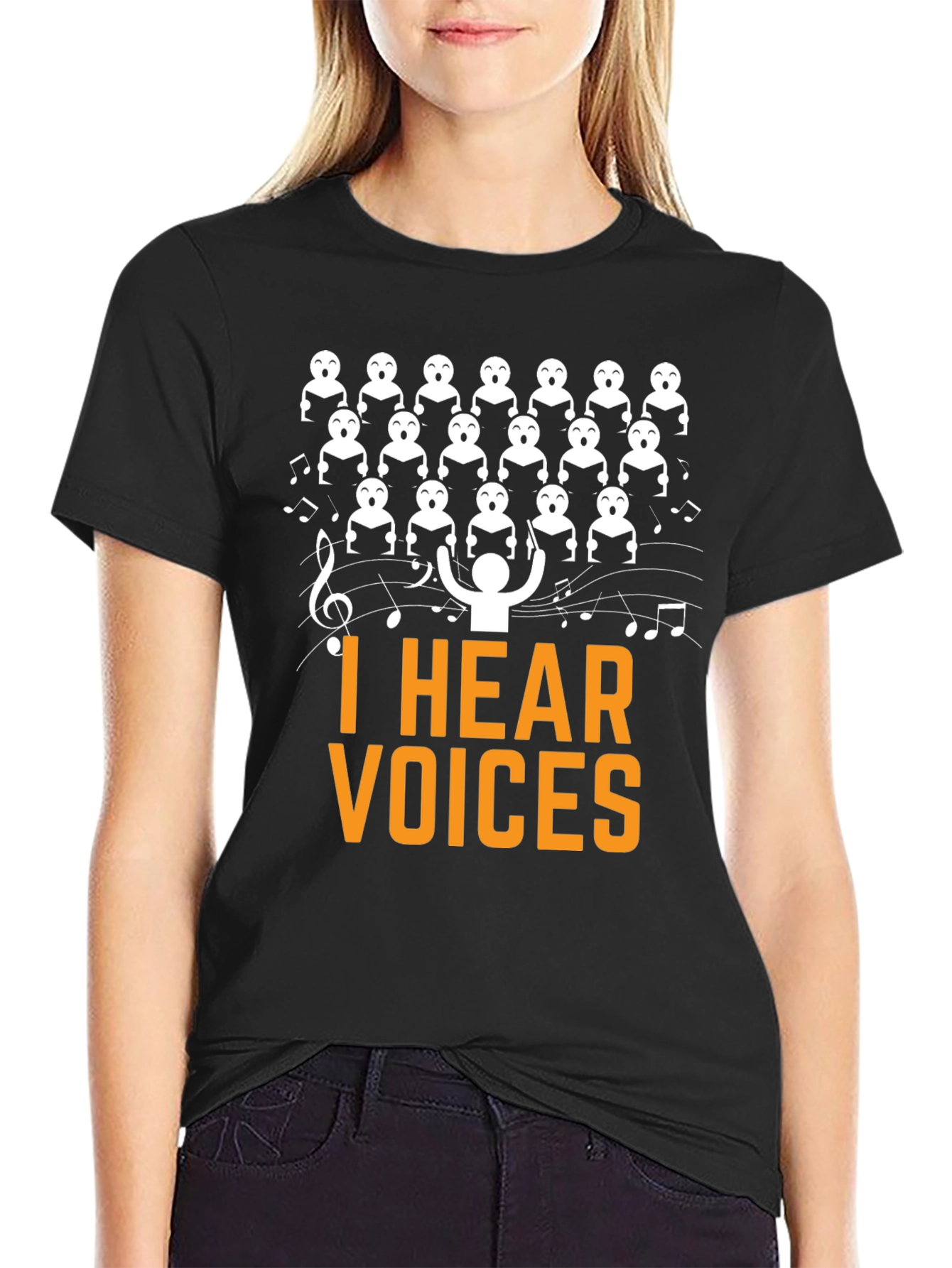 I Hear Voices Choir T-Shirt - Funny Music Tee