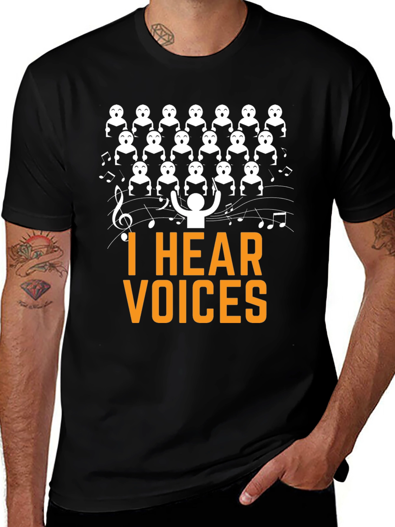 I Hear Voices Choir T-Shirt - Funny Music Tee