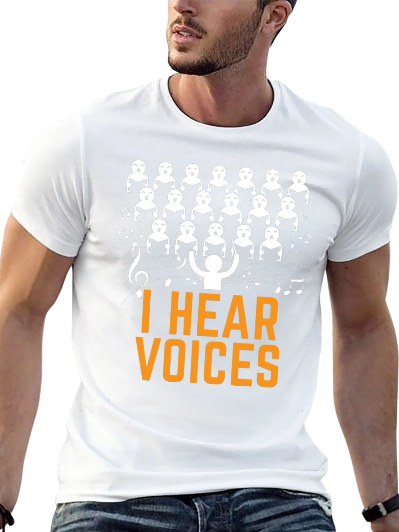 I Hear Voices Choir T-Shirt - Funny Music Tee