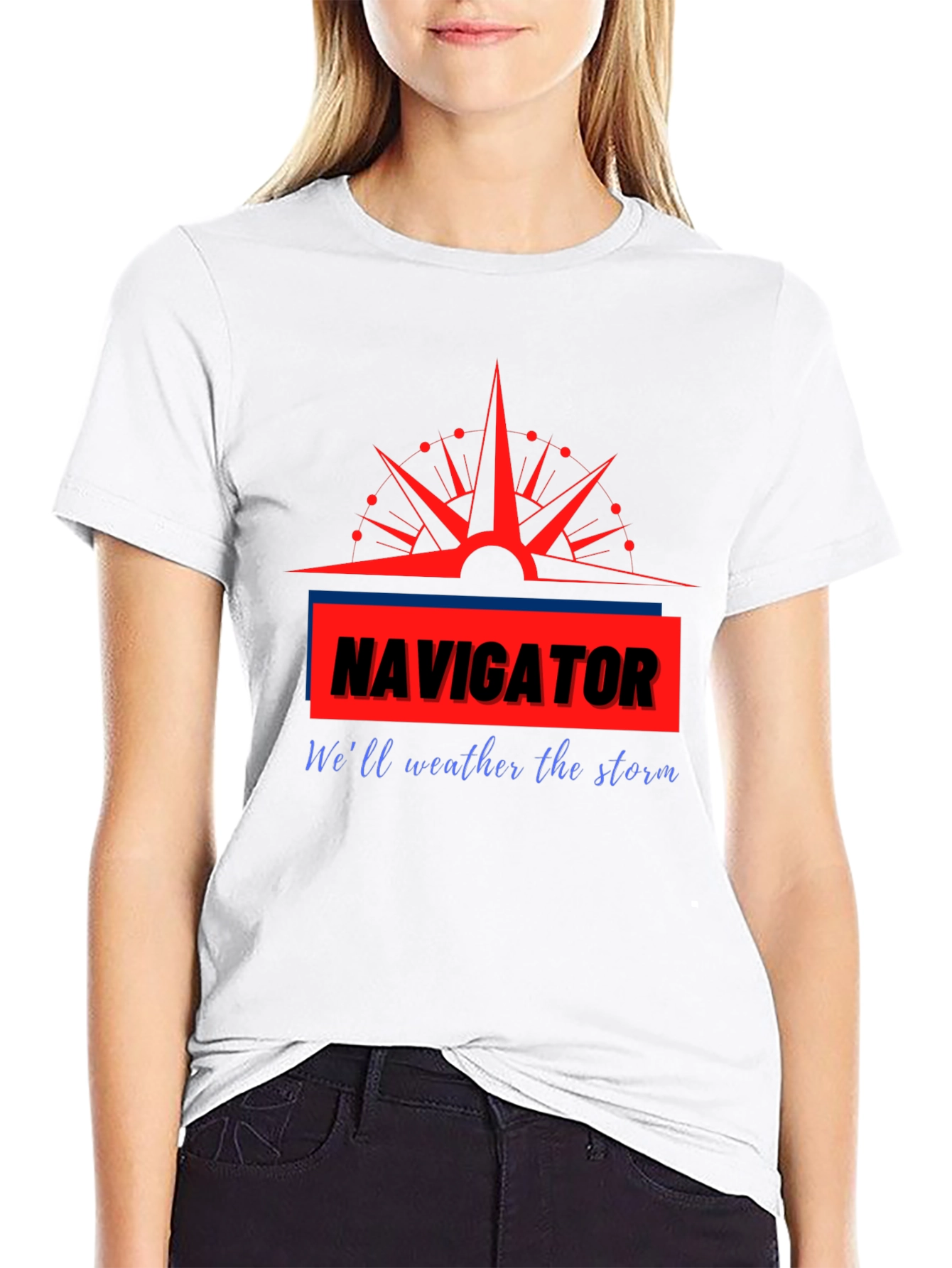 Navigator Graphic Print Crew Neck T-Shirt