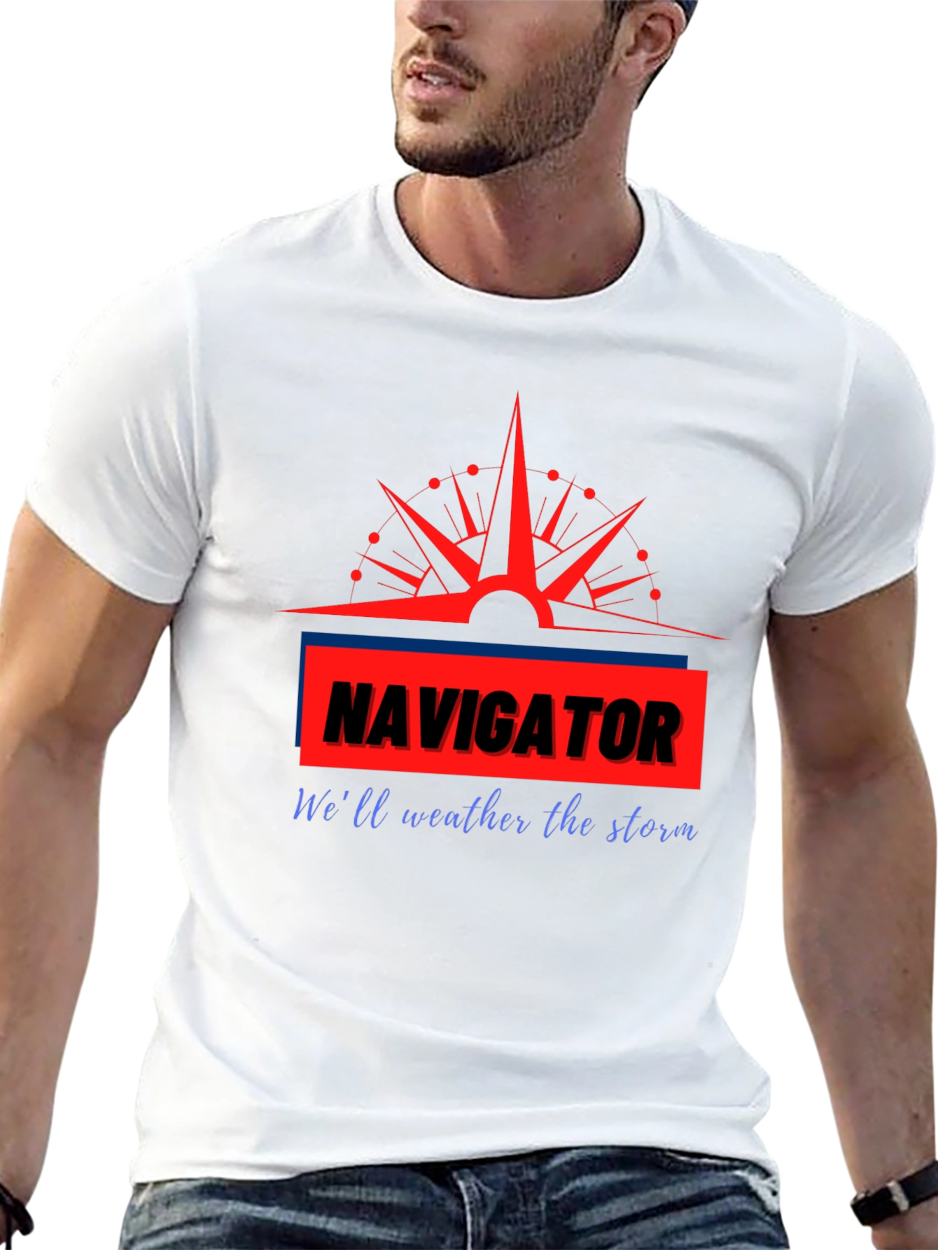Navigator Graphic Print Crew Neck T-Shirt