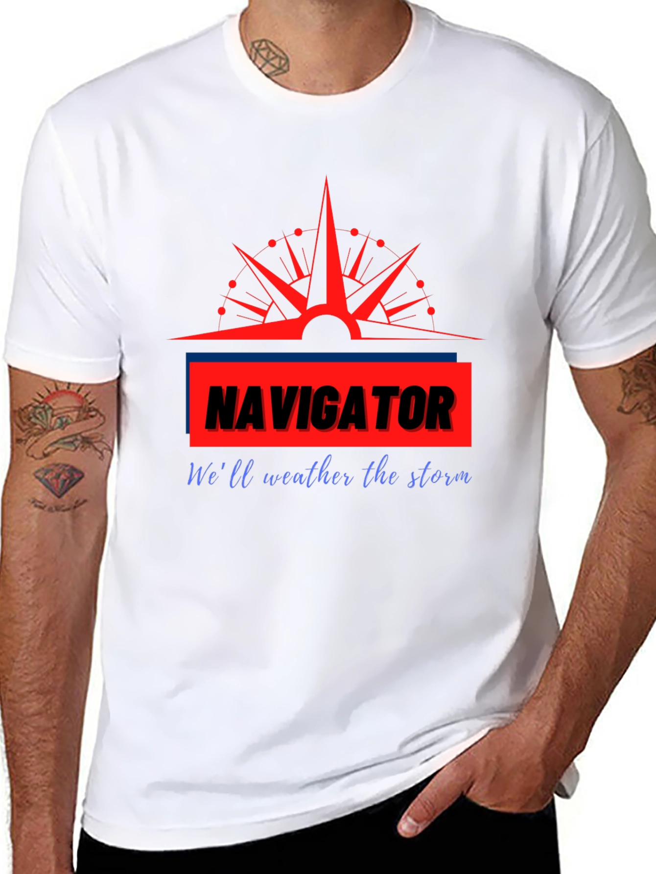 Navigator Graphic Print Crew Neck T-Shirt