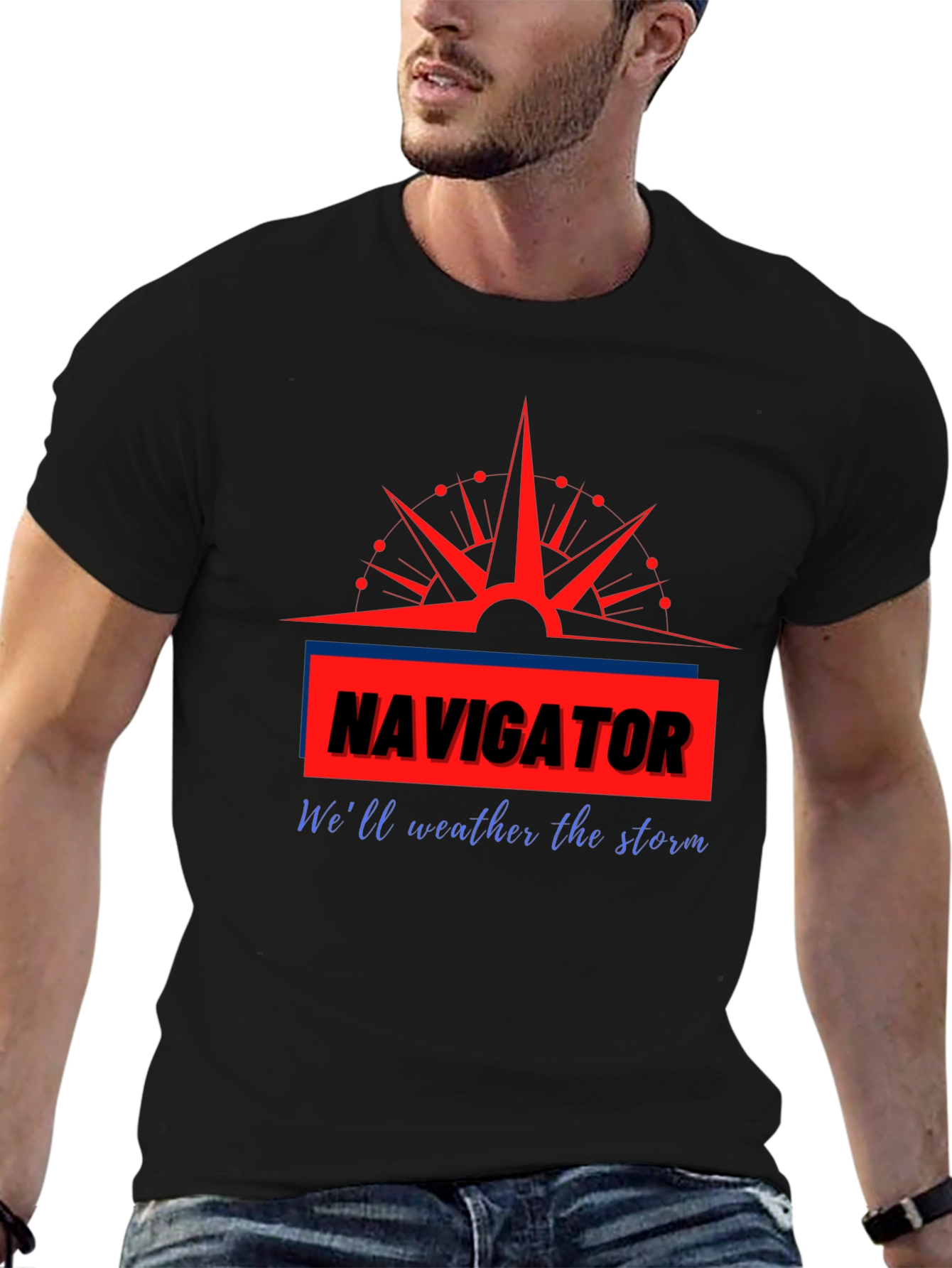 Navigator Graphic Print Crew Neck T-Shirt