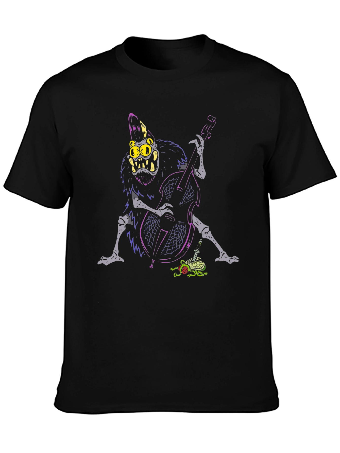 Monster Musician Graphic Tee - Black