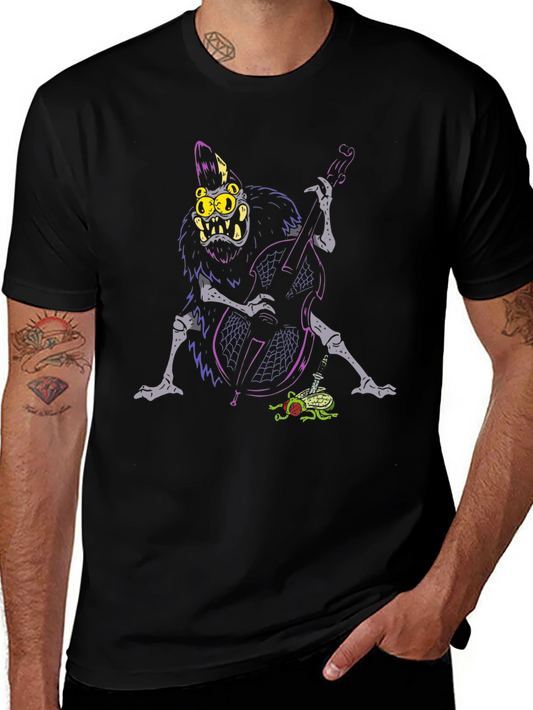 Monster Musician Graphic Tee - Black