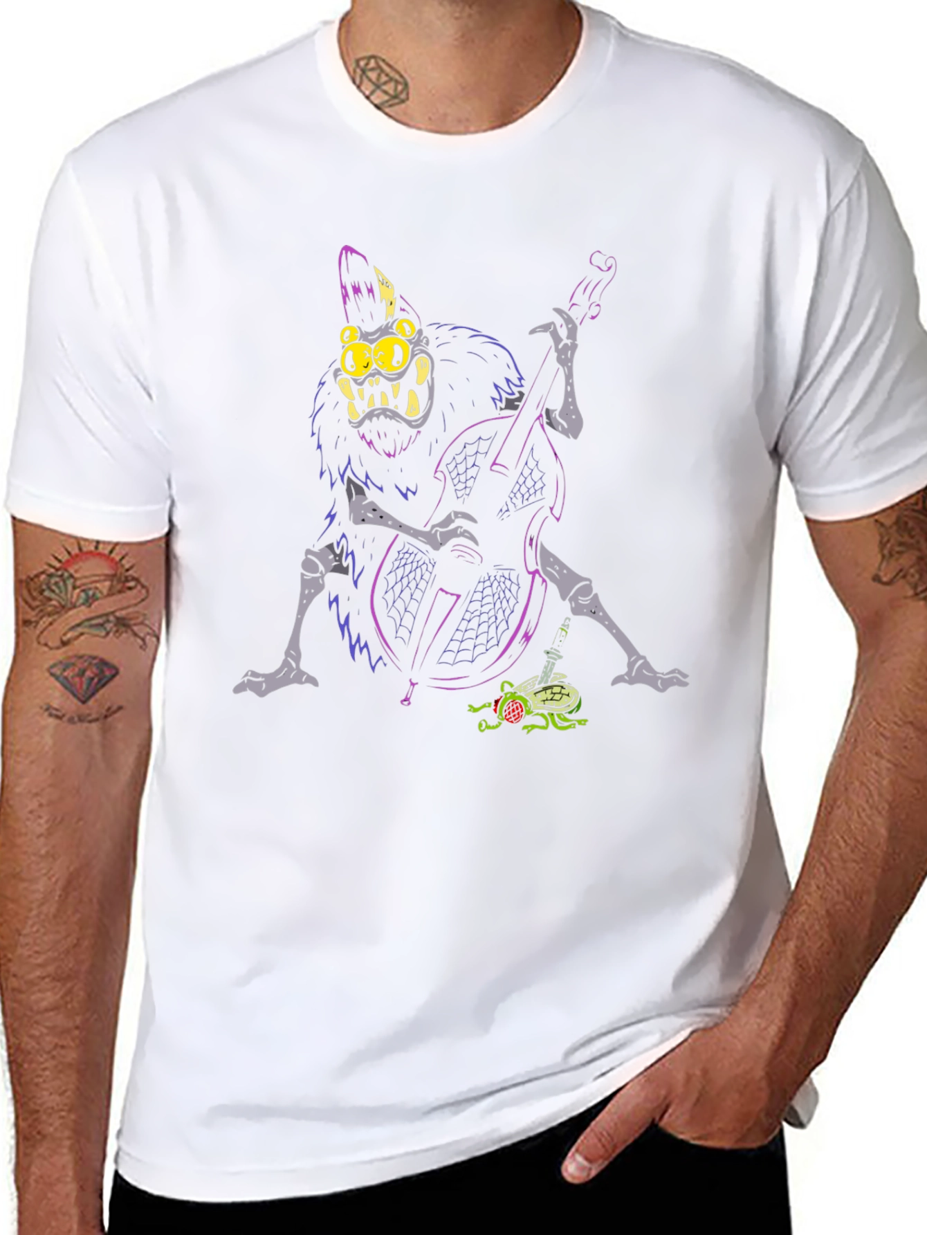 Monster Musician Graphic Tee - Black