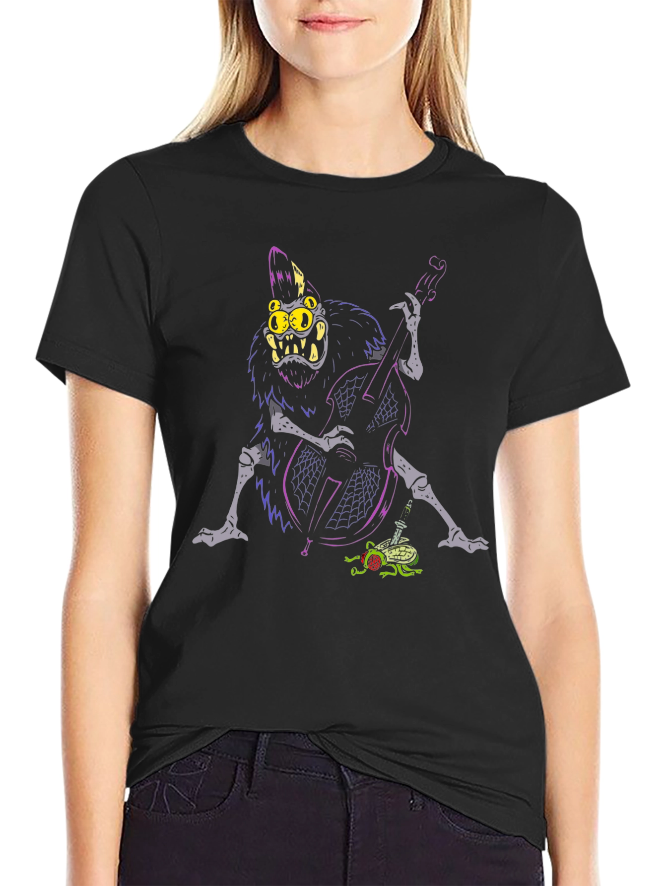 Monster Musician Graphic Tee - Black