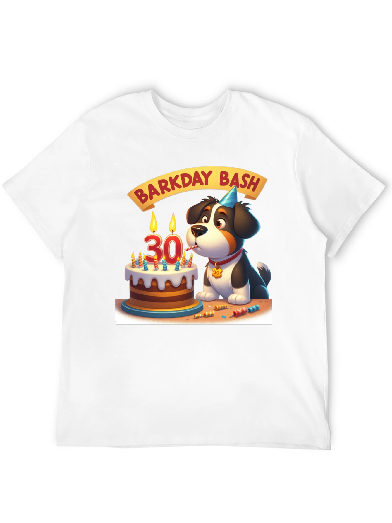 Barkday Bash T-Shirt: 30th Birthday Dog Lover Tee
