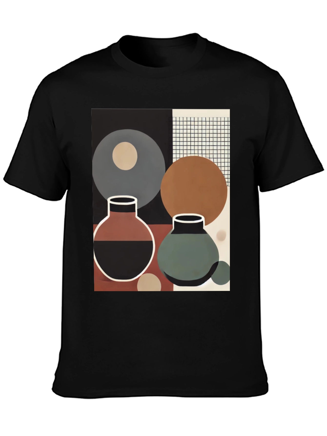 Abstract Geometric Vases T-Shirt - Modern Art Tee
