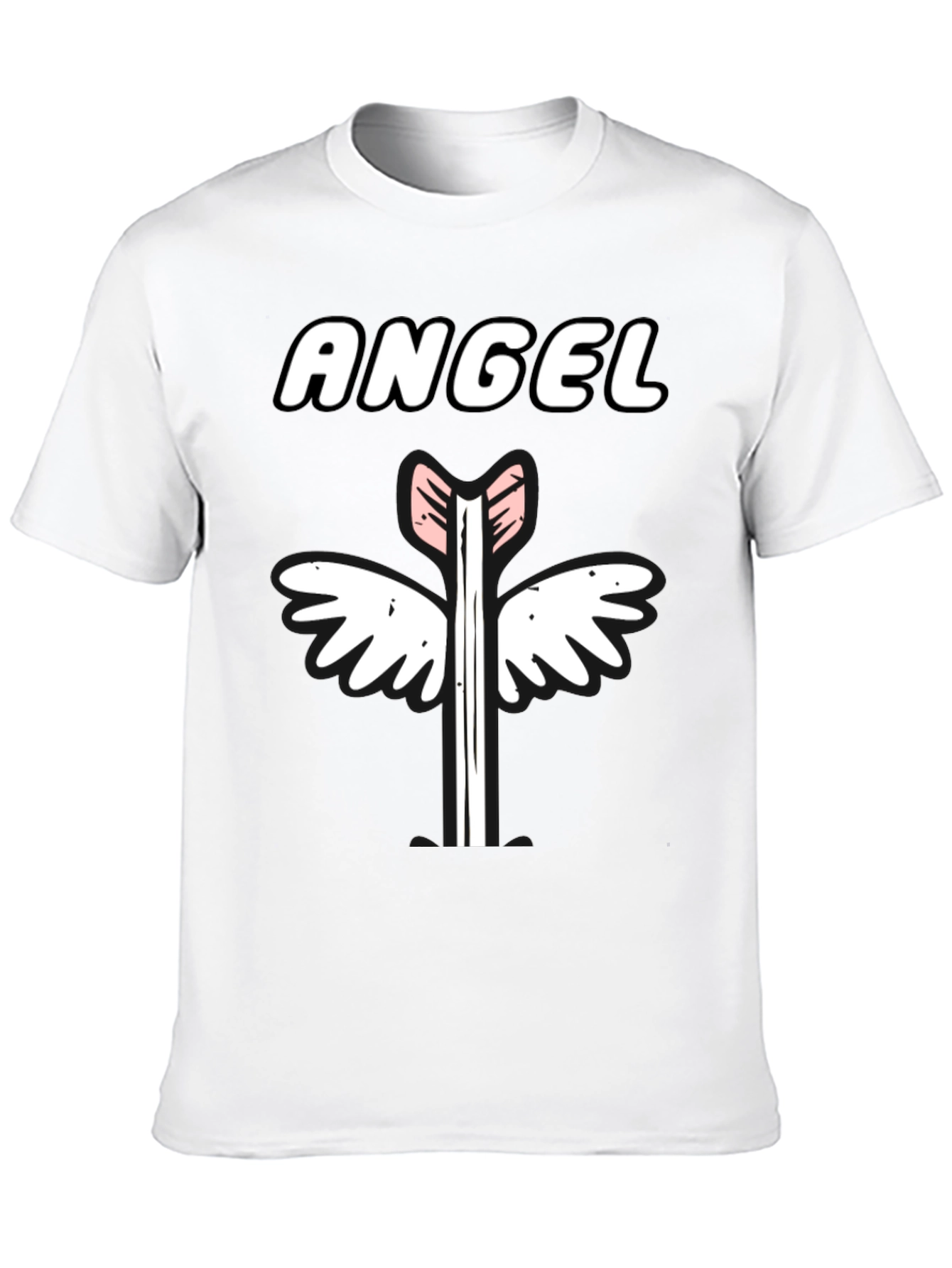 Angel Arrow Graphic Tee - Unisex Black Cotton T-Shirt