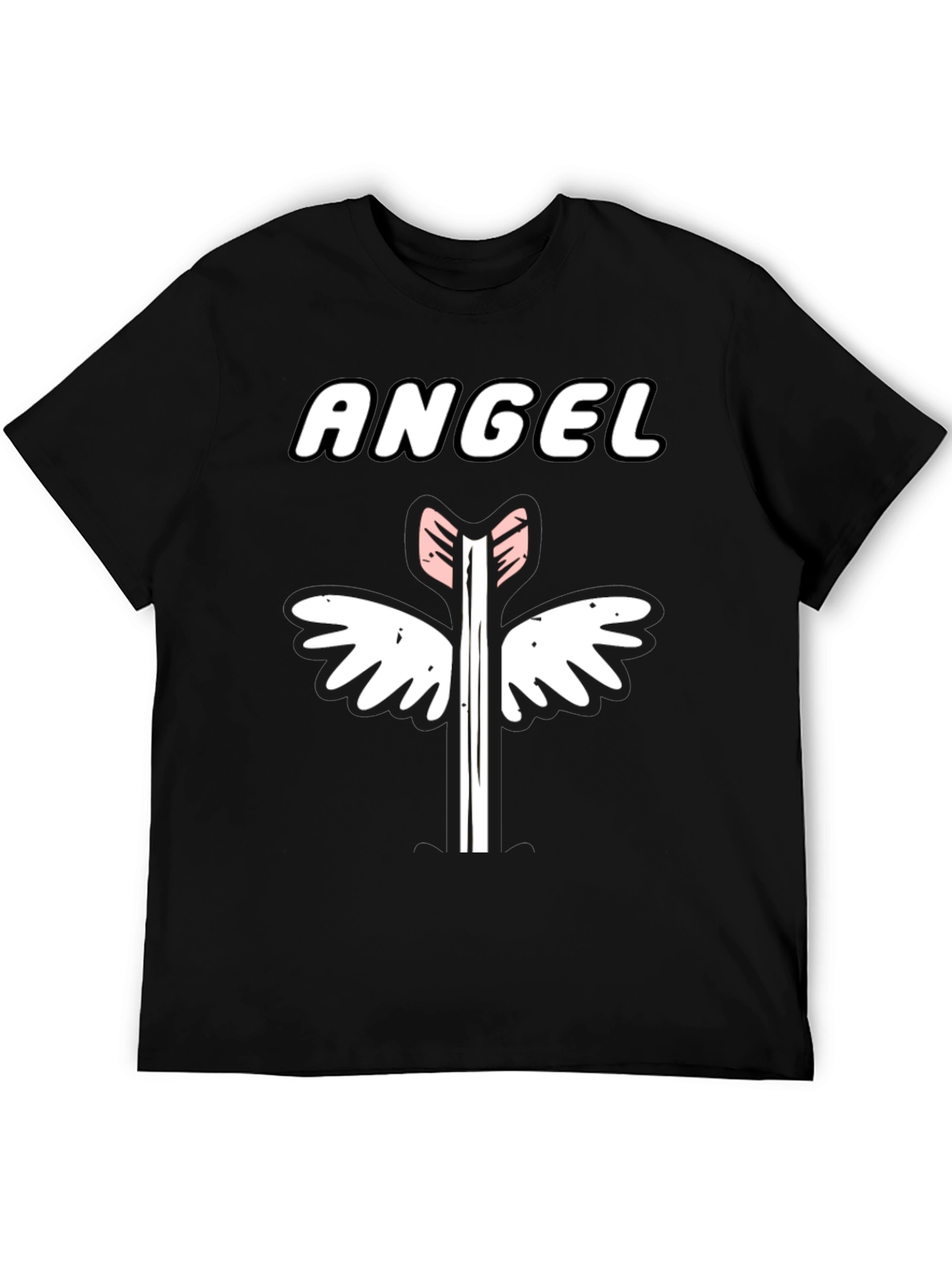 Angel Arrow Graphic Tee - Unisex Black Cotton T-Shirt