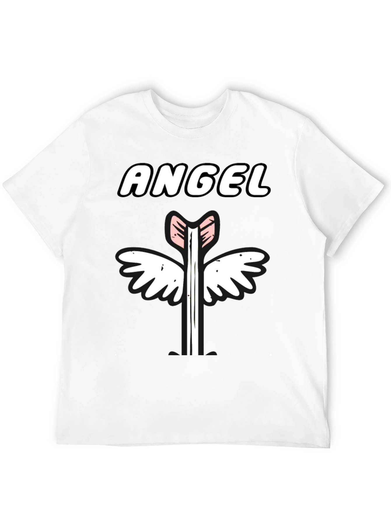 Angel Arrow Graphic Tee - Unisex Black Cotton T-Shirt