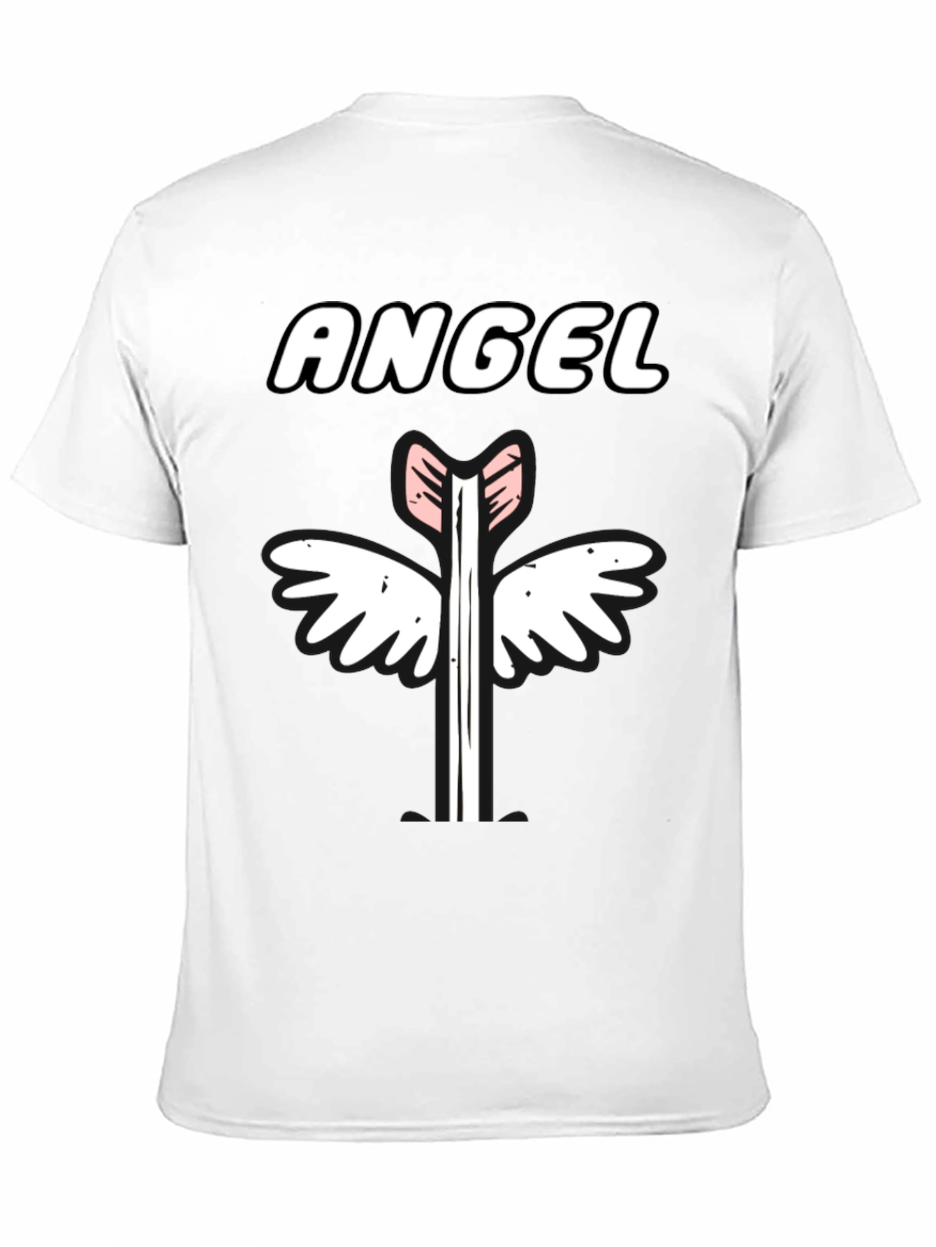 Angel Arrow Graphic Tee - Unisex Black Cotton T-Shirt