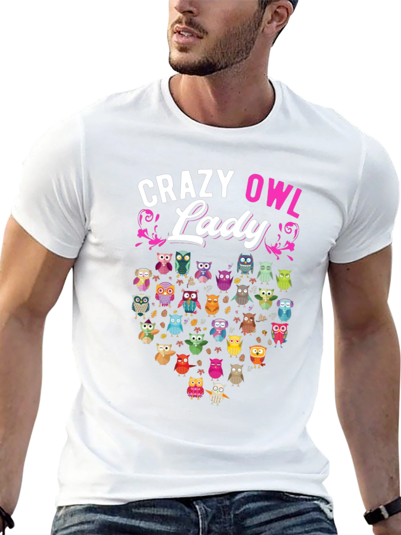 Crazy Owl Lady T-Shirt