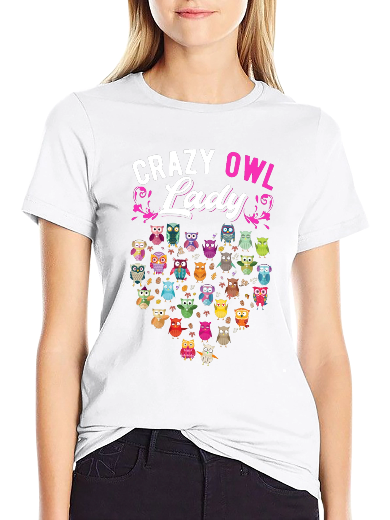 Crazy Owl Lady T-Shirt