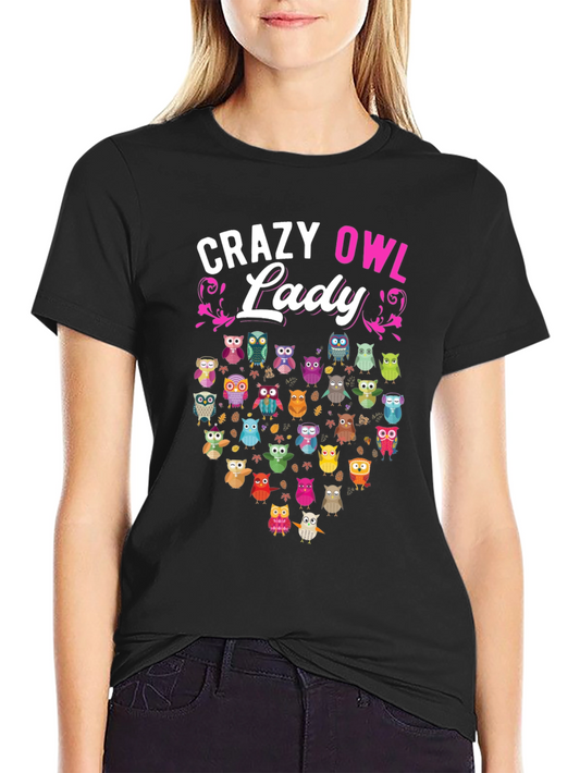 Crazy Owl Lady T-Shirt
