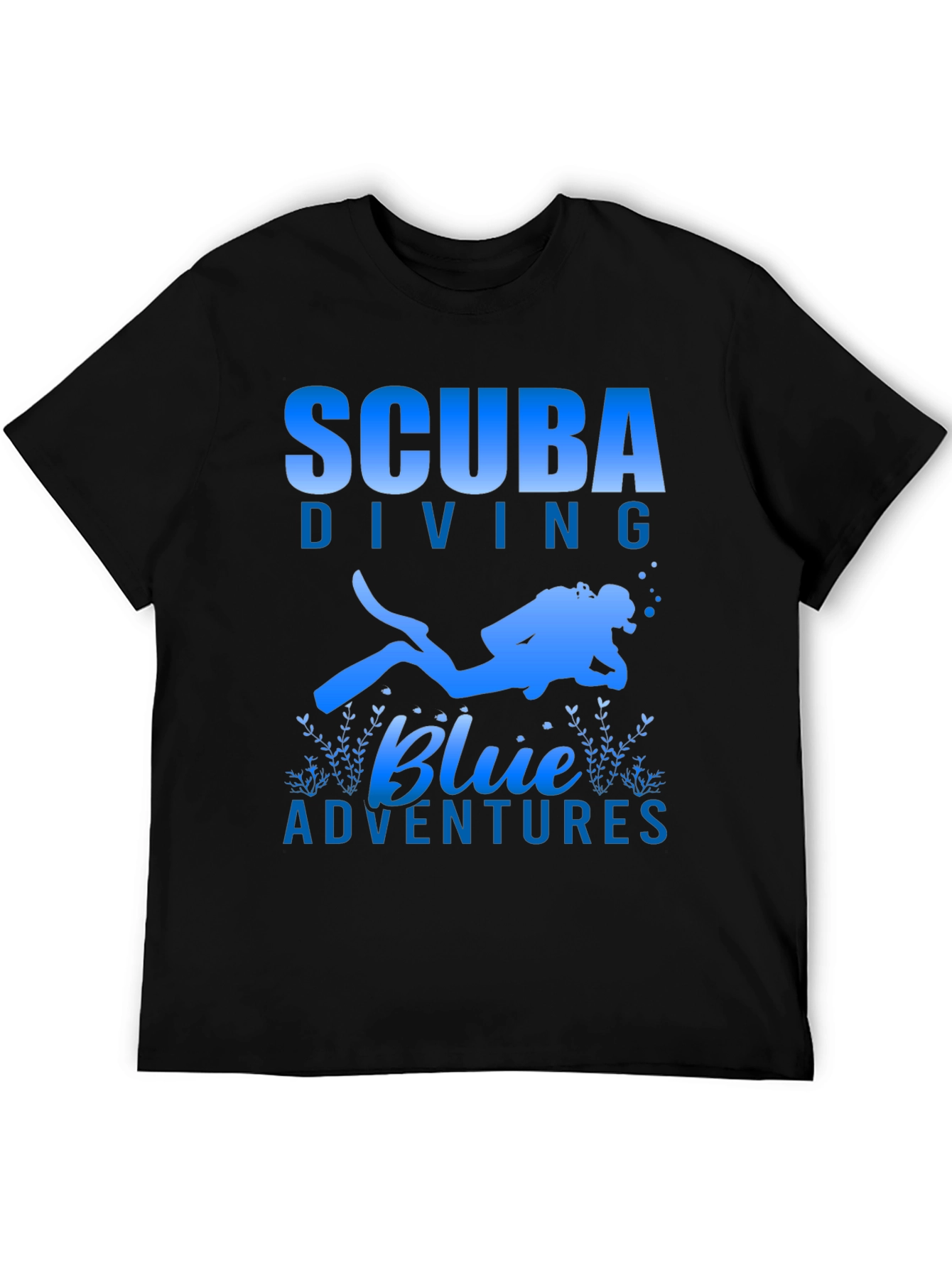 Scuba Diving Blue Adventures T-Shirt - Black
