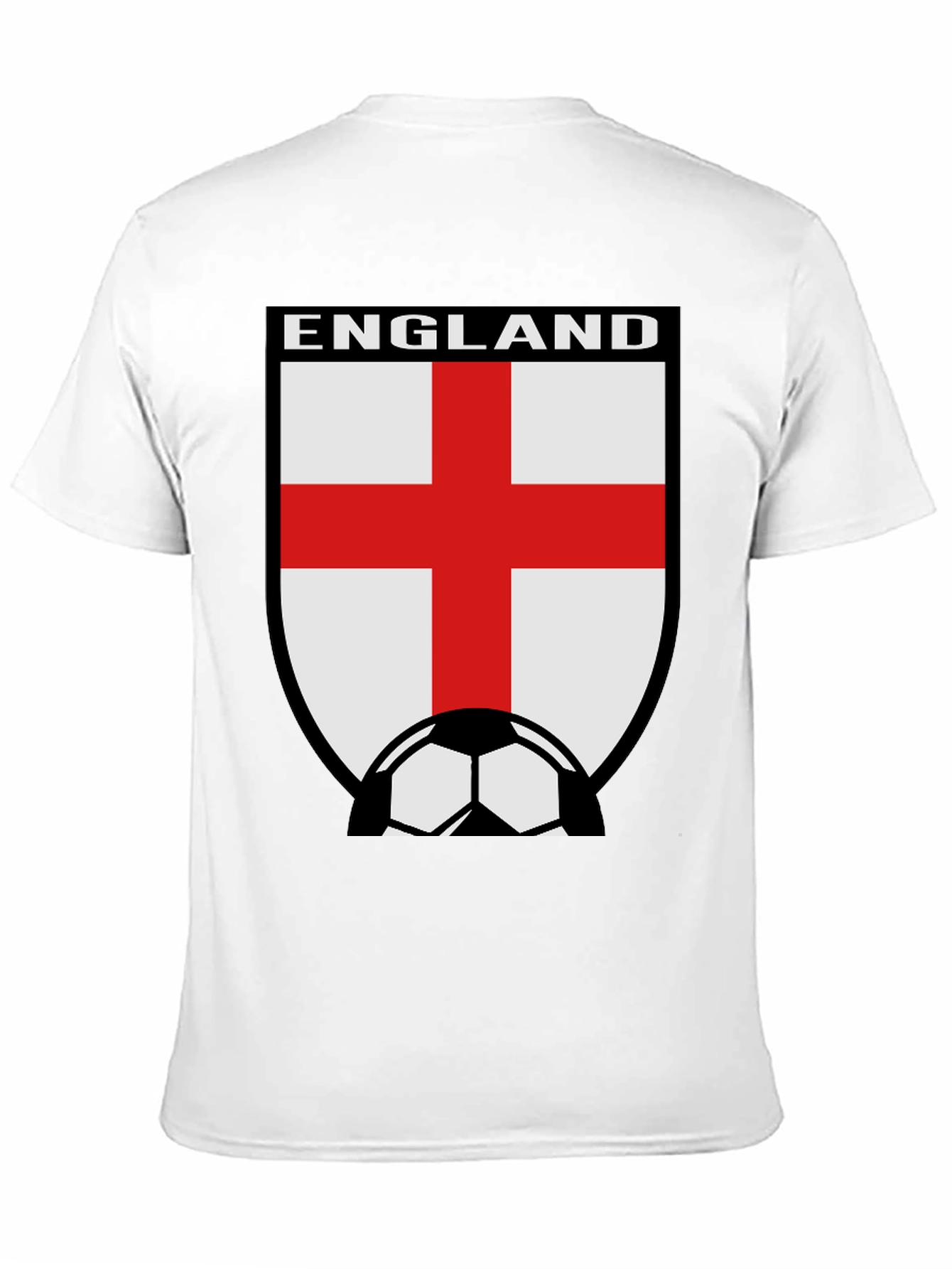 England Soccer T-Shirt - Black Cotton Tee