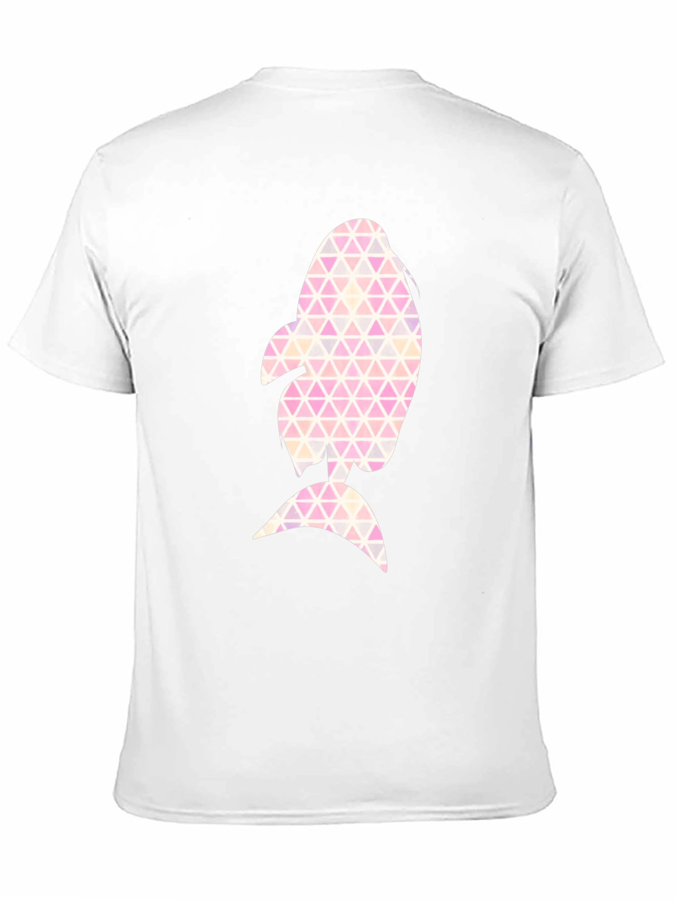 Geometric Fish Graphic Black T-Shirt