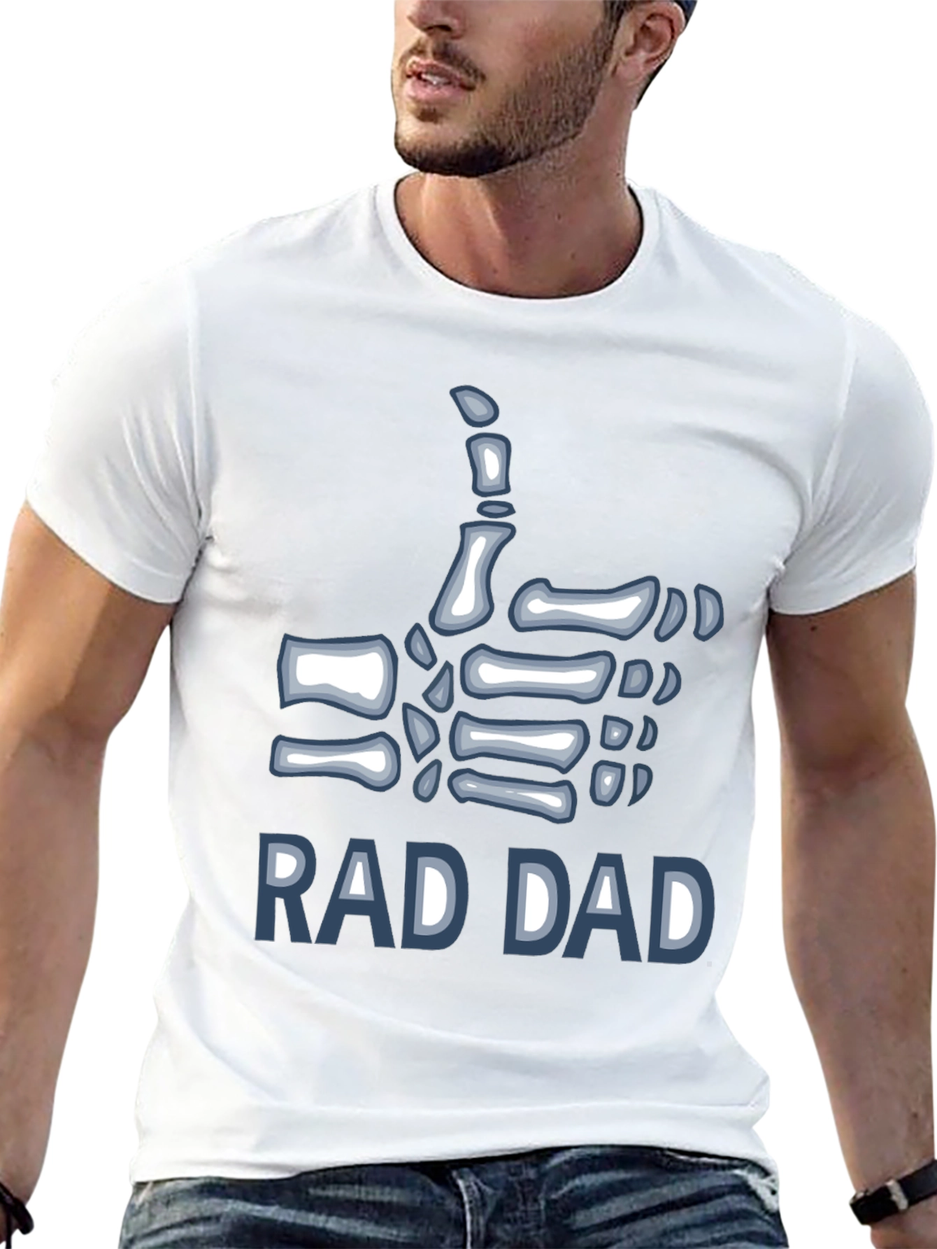 Rad Dad Skeleton Hand T-Shirt