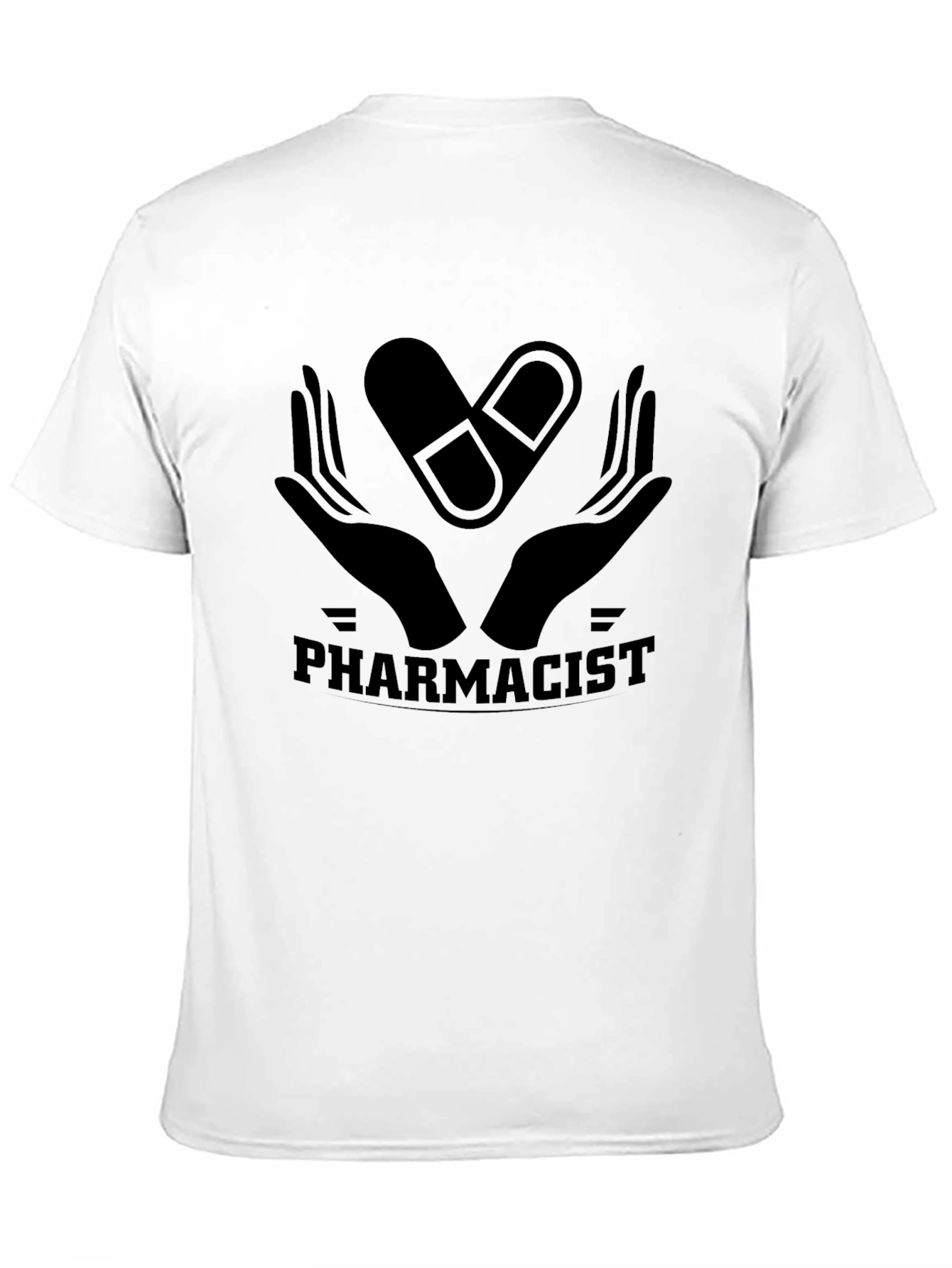 Pharmacist Graphic T-Shirt - Pill & Hand Design