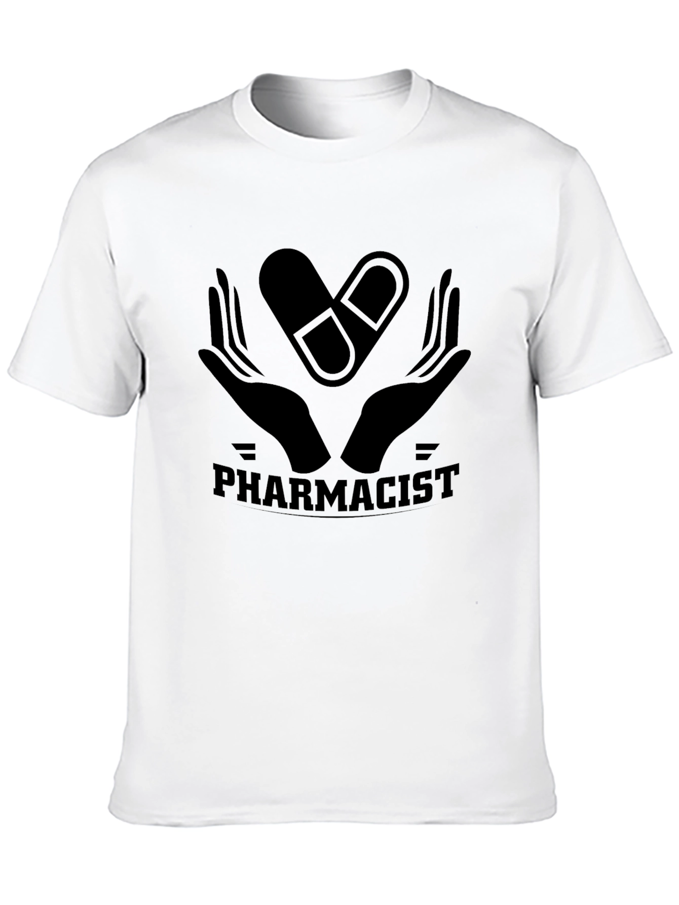 Pharmacist Graphic T-Shirt - Pill & Hand Design
