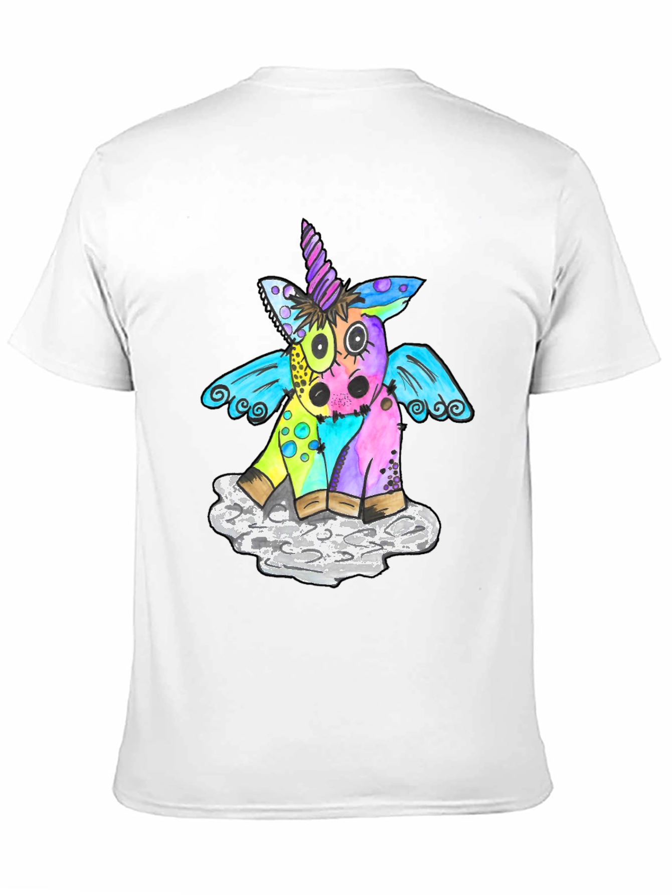 Unicorn Graphic T-Shirt Mens Black Tee