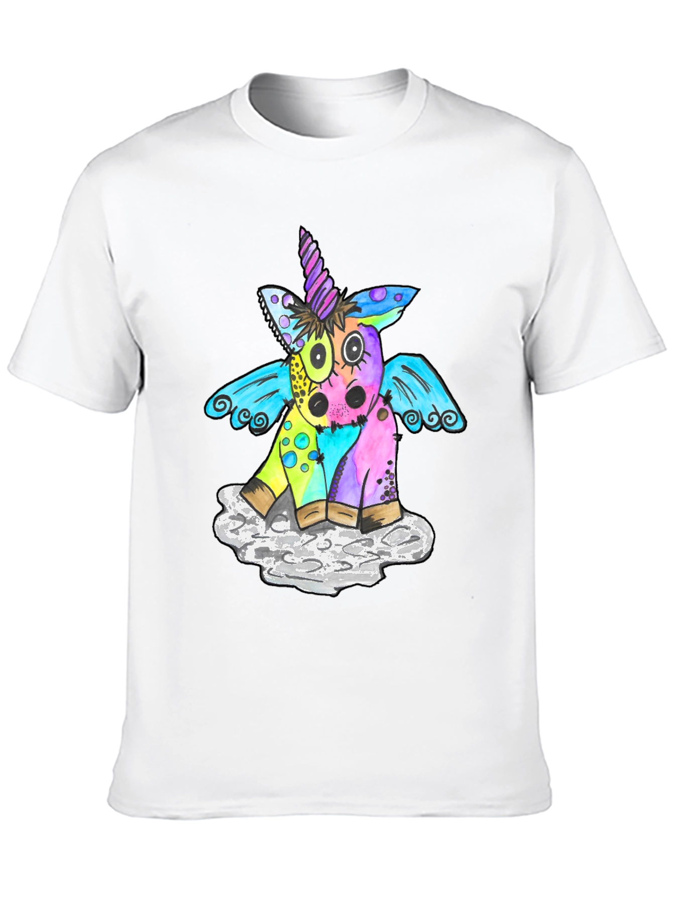 Unicorn Graphic T-Shirt Mens Black Tee