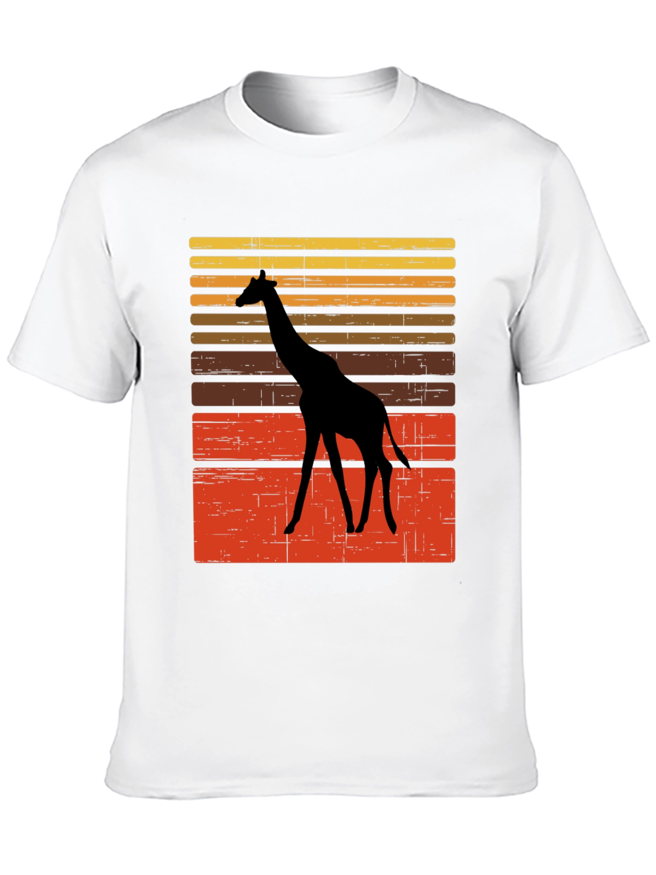Retro Giraffe Sunset Graphic Tee
