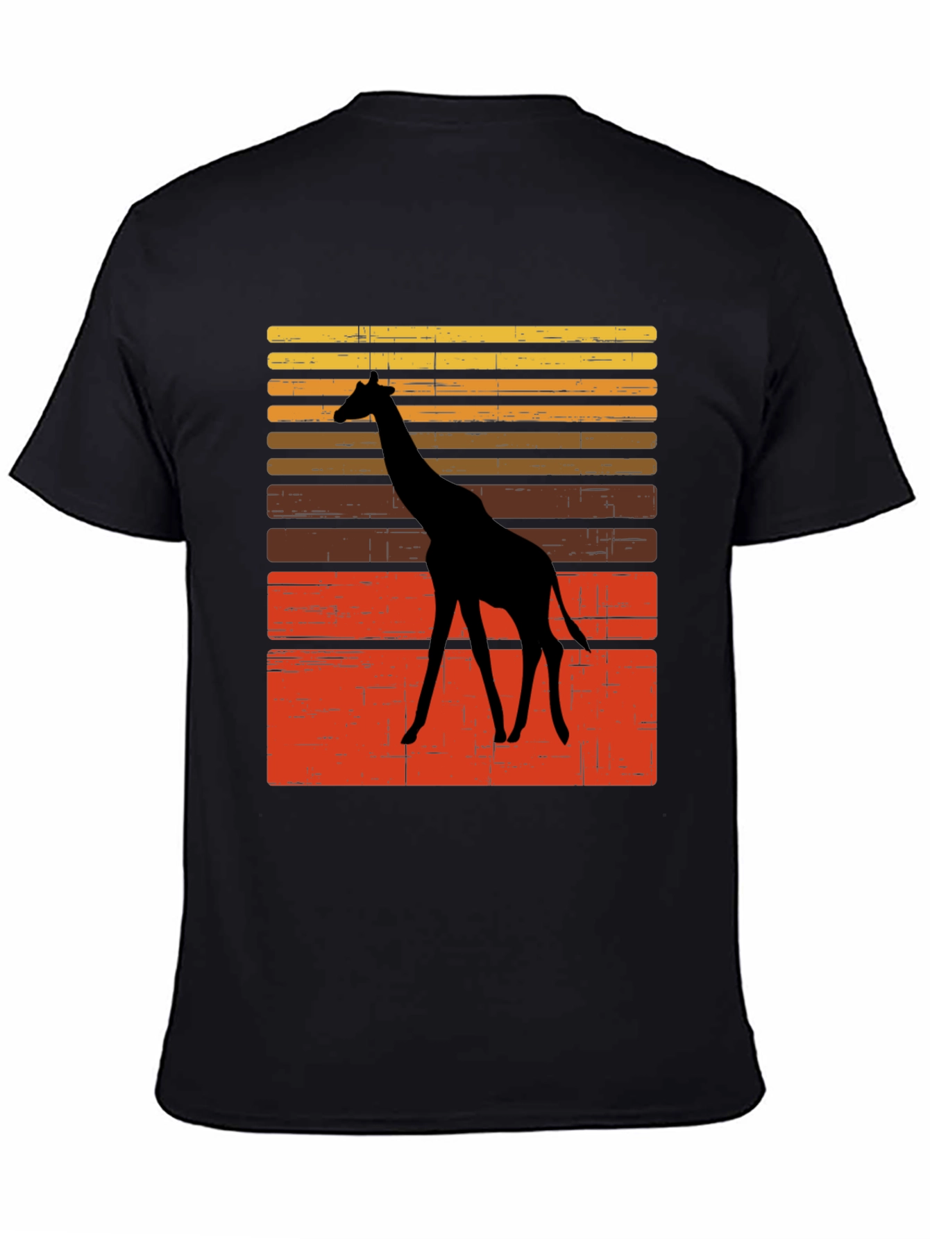 Retro Giraffe Sunset Graphic Tee