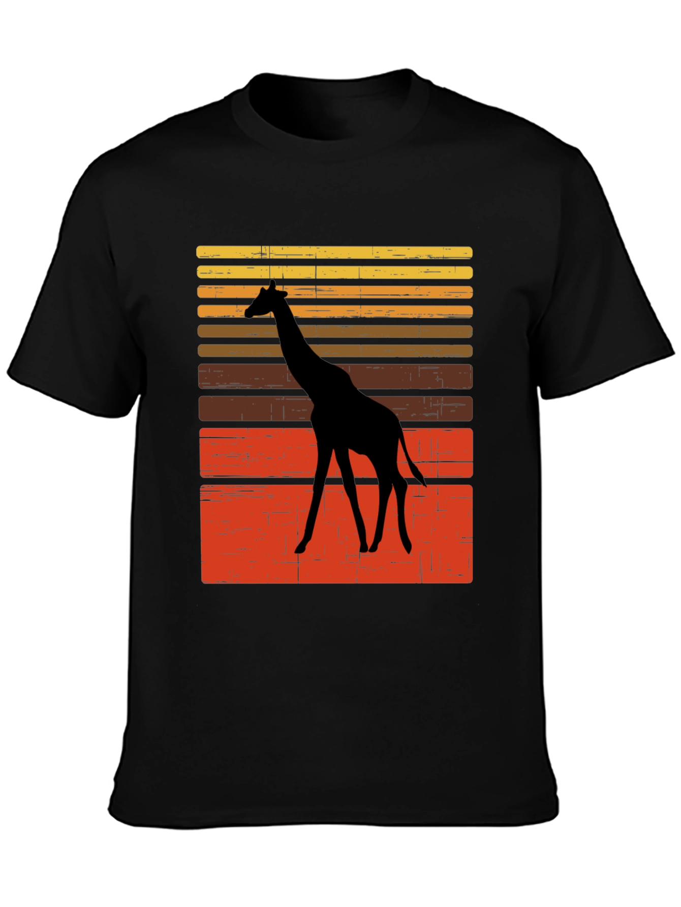 Retro Giraffe Sunset Graphic Tee