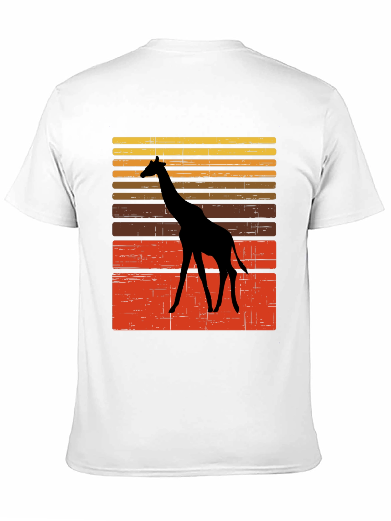 Retro Giraffe Sunset Graphic Tee