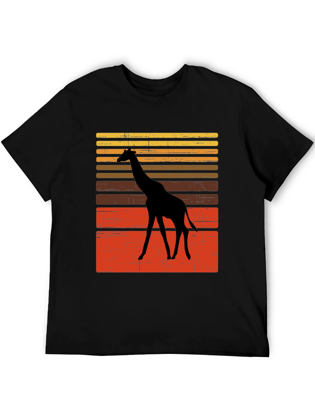 Retro Giraffe Sunset Graphic Tee