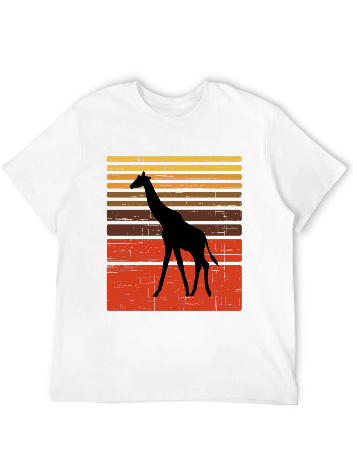 Retro Giraffe Sunset Graphic Tee