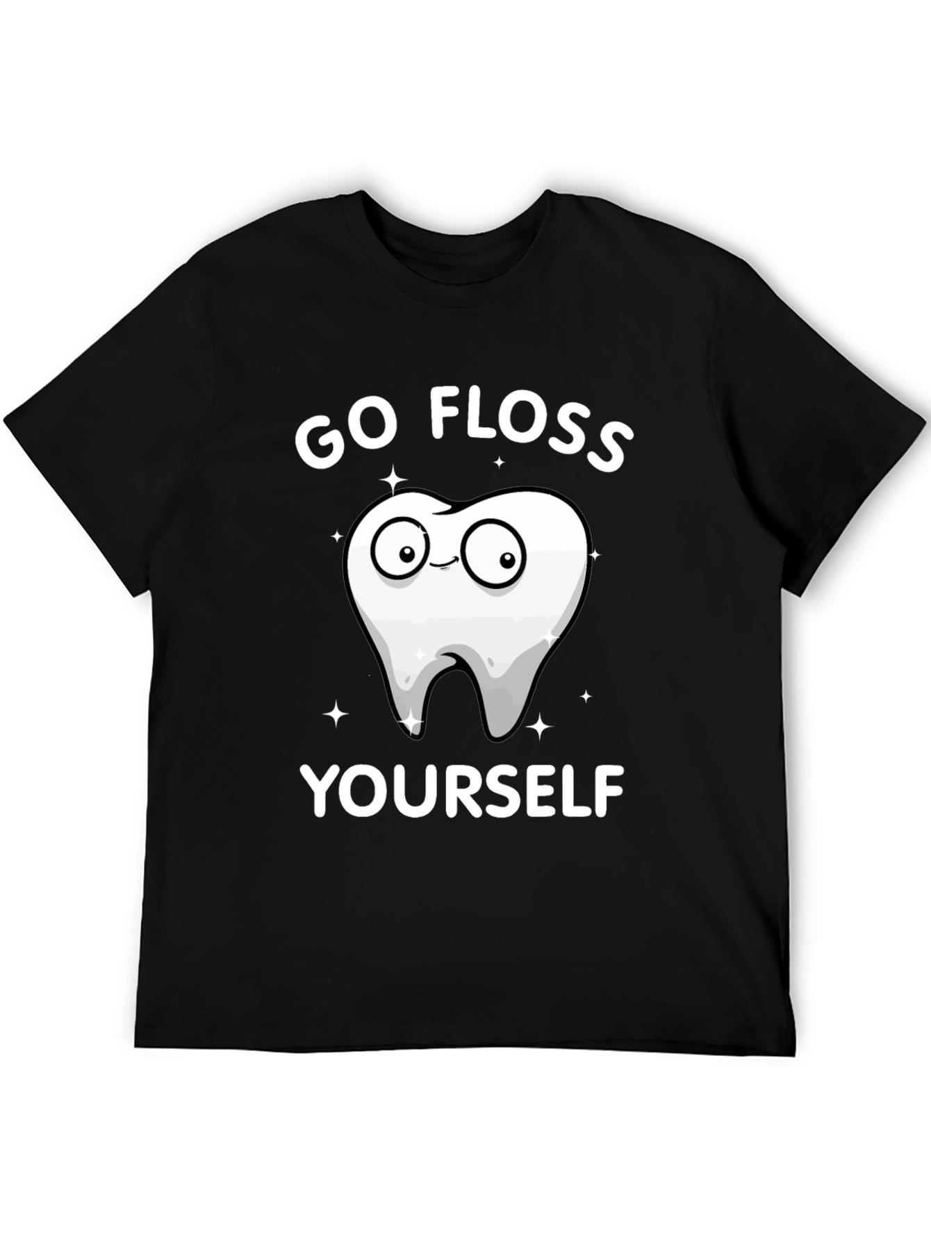 Go Floss Yourself Graphic Tee - Black Cotton T-Shirt