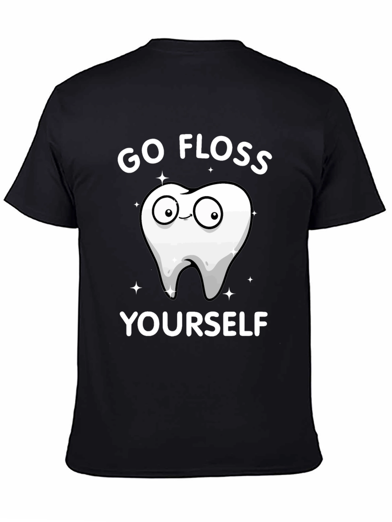 Go Floss Yourself Graphic Tee - Black Cotton T-Shirt