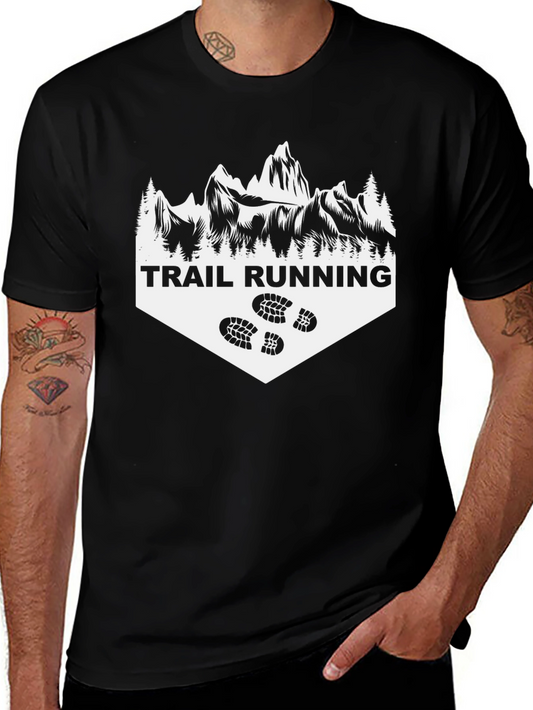 Trail Running Graphic Tee - Outdoor Adventure Shirt