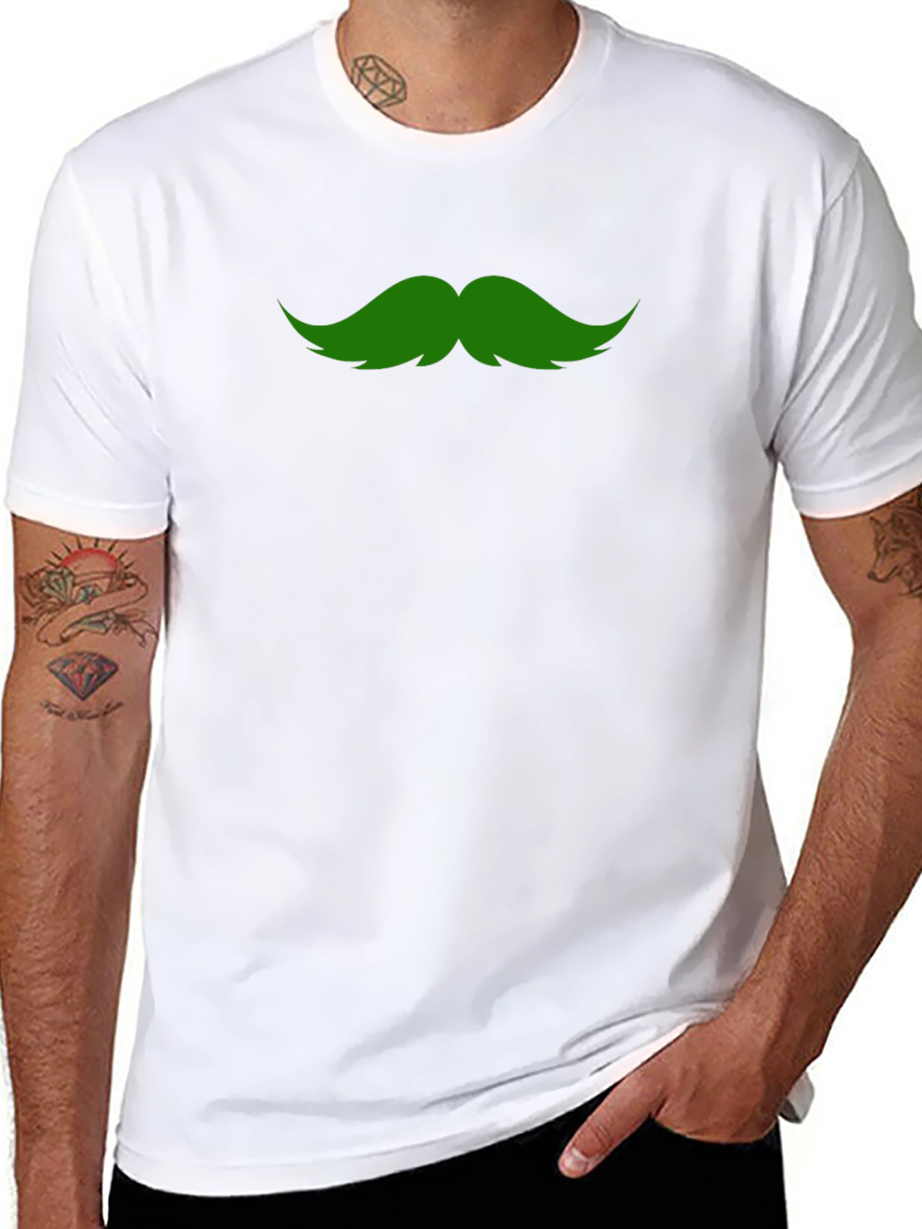 St. Patricks Day Green Mustache T-Shirt